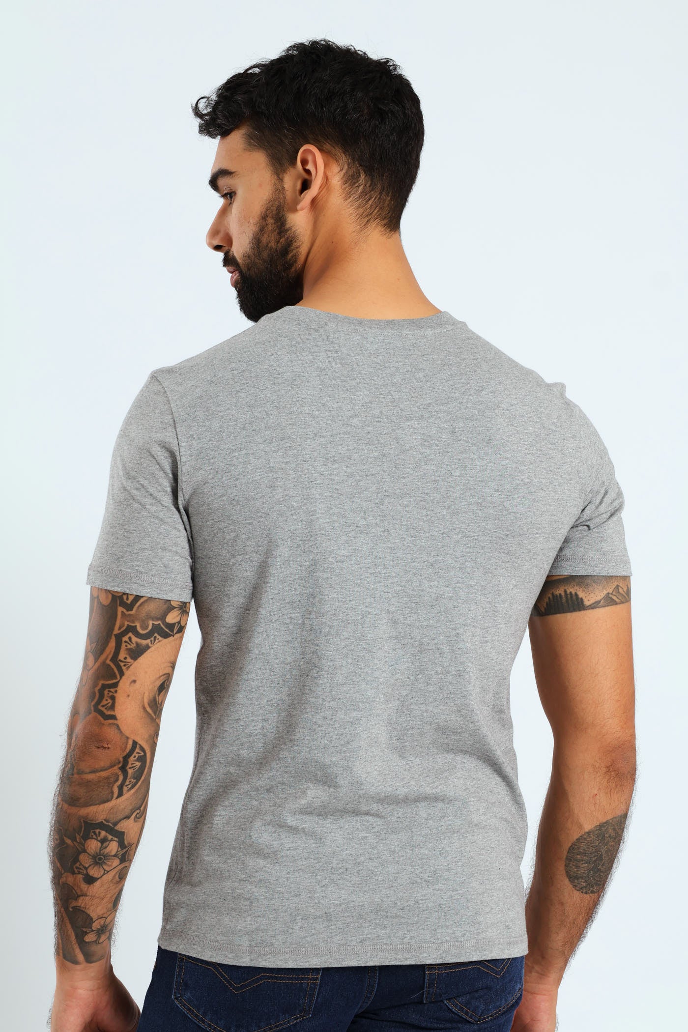 Aidy Cotton Tee - Grey Melange - Image 4
