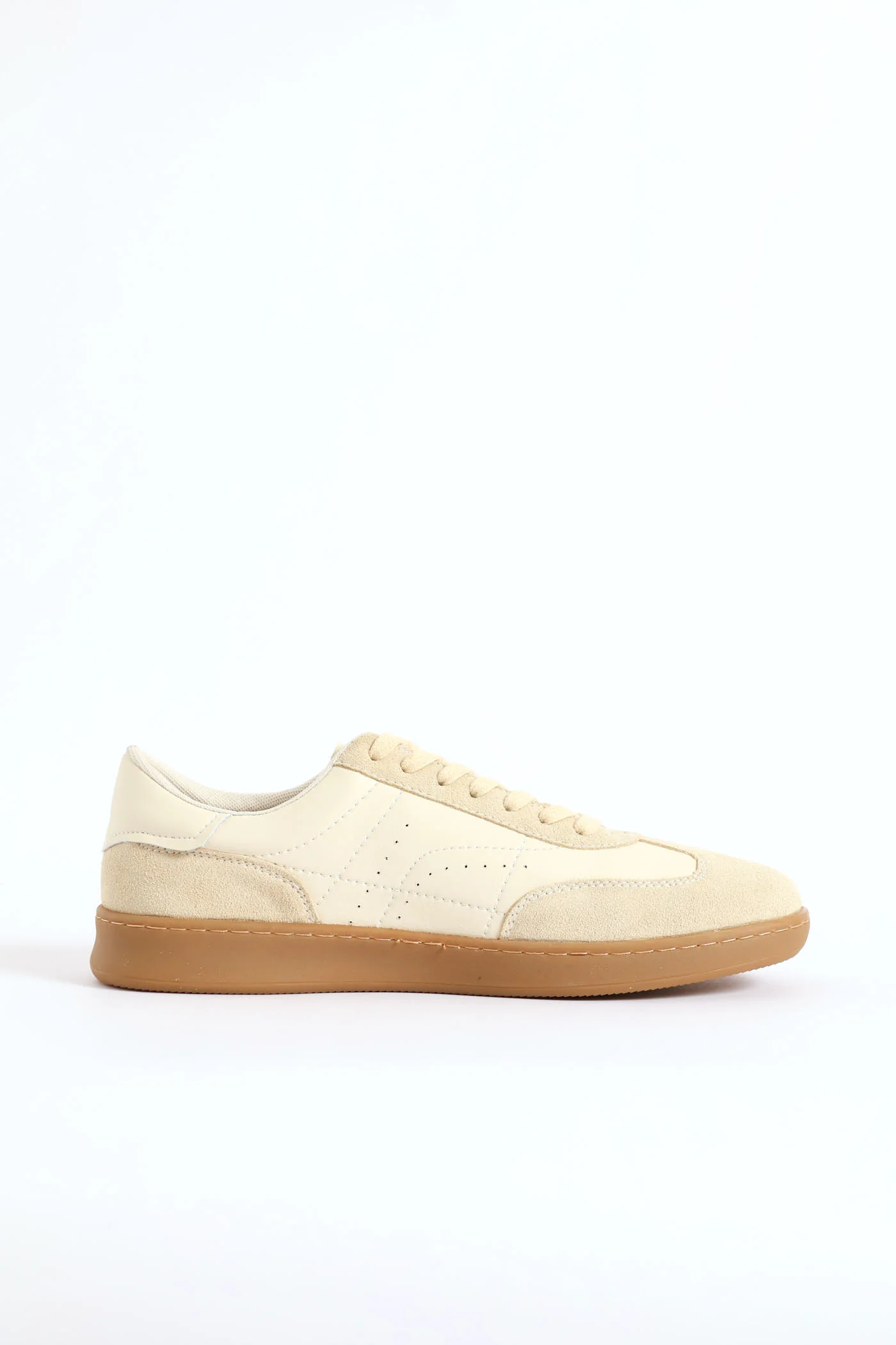 Alec Leather Court Sneaker - Beige - Image 2