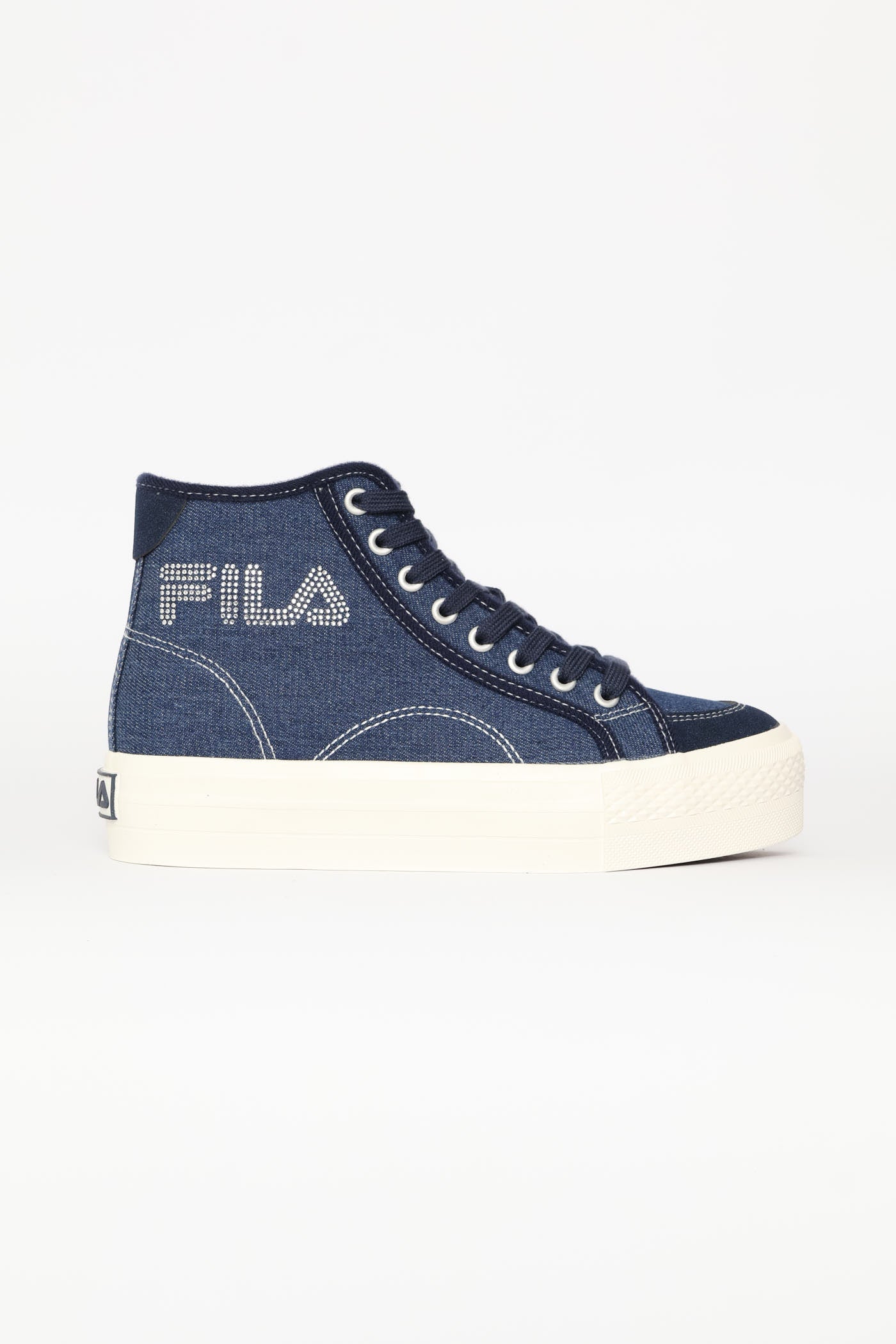 Alessia Platform High Top Sneaker - Denim - Image 4