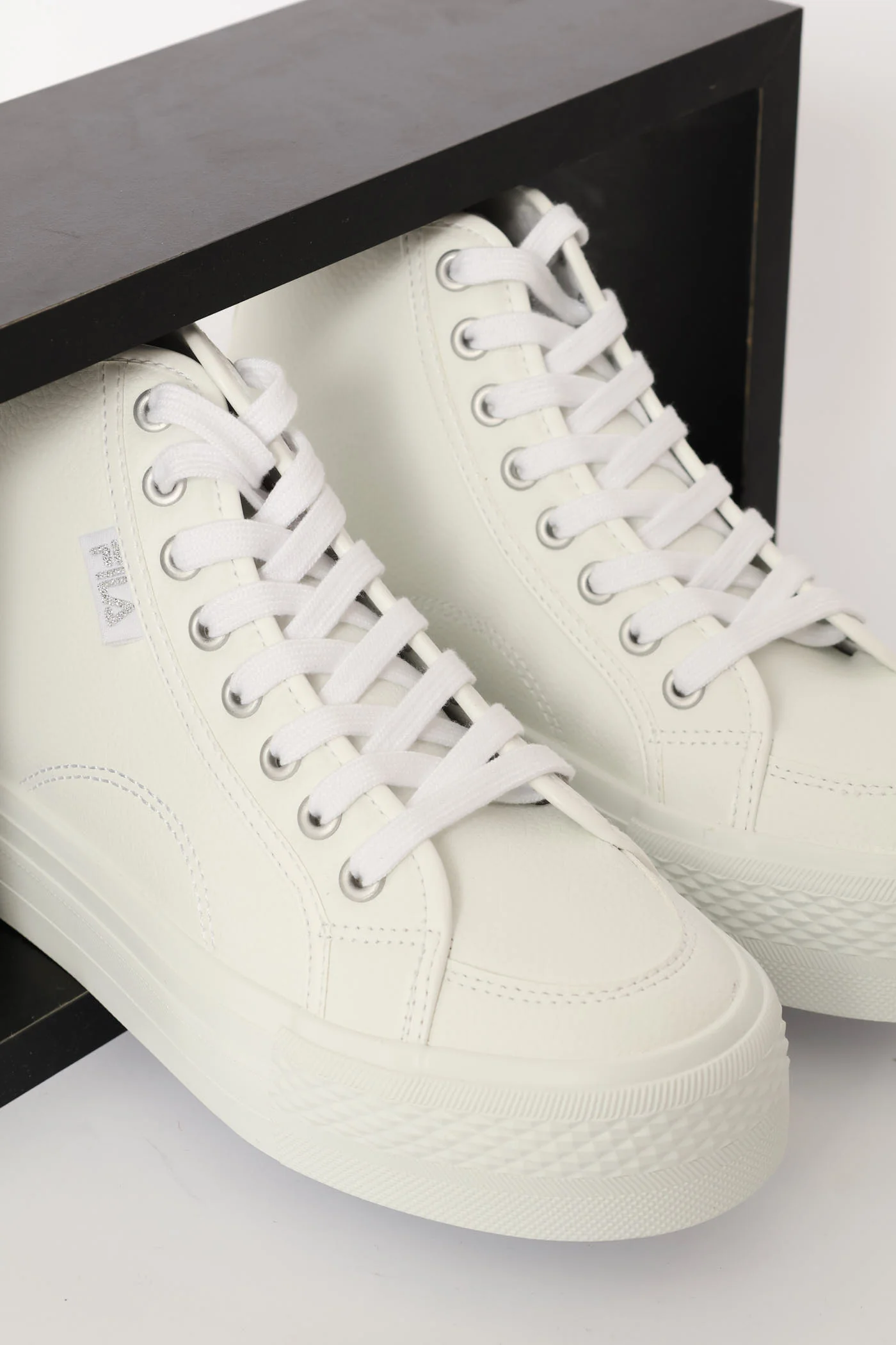 Alessia Platform High Top Sneaker - White - Image 2
