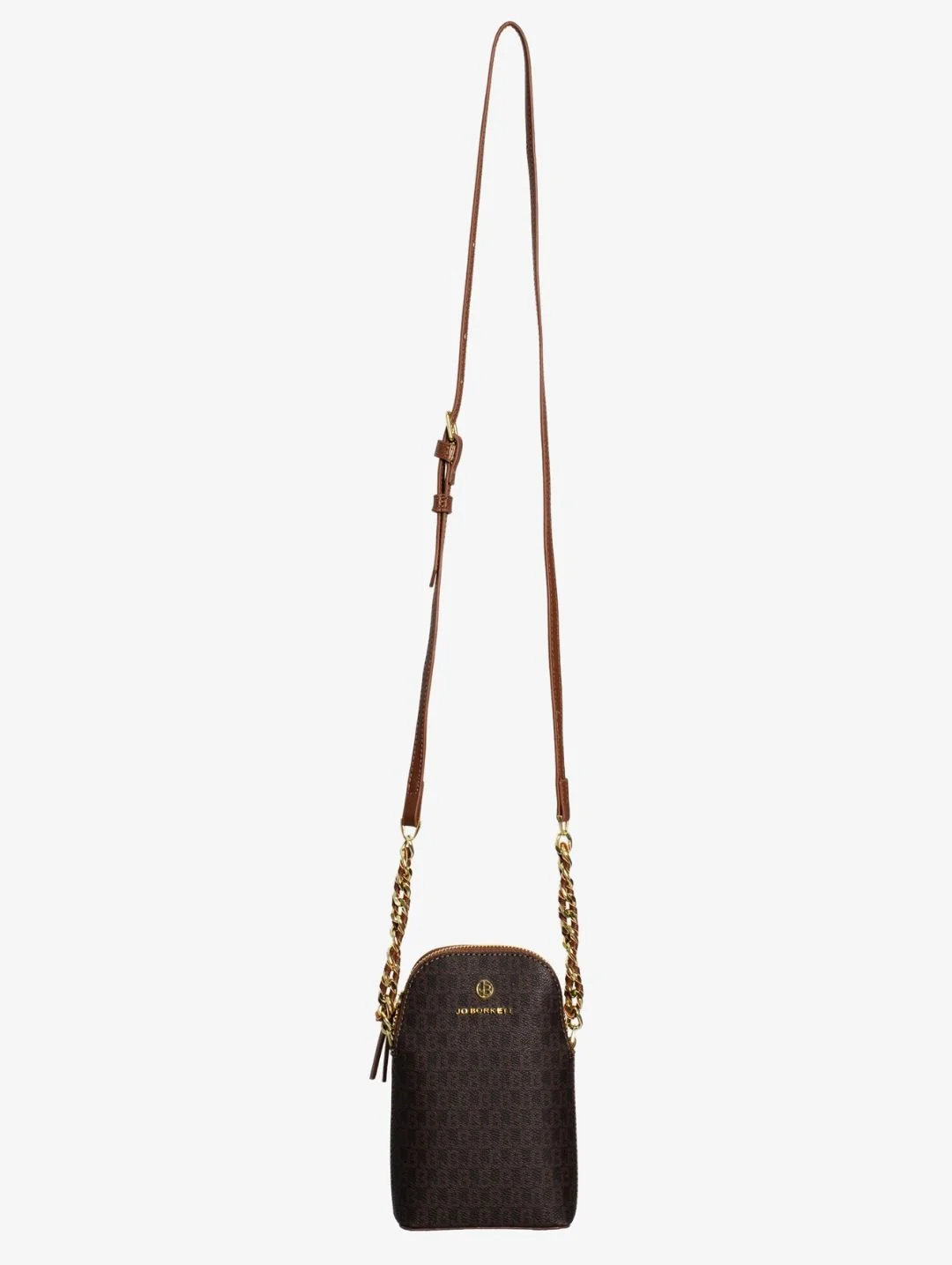 Alex Logo Crossbody Cellphone Pouch - Brown - Image 3