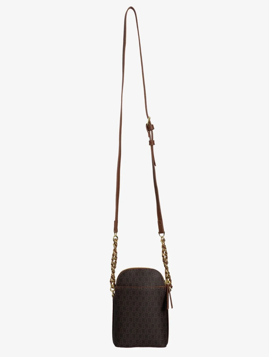 Alex Logo Crossbody Cellphone Pouch - Brown - Image 4