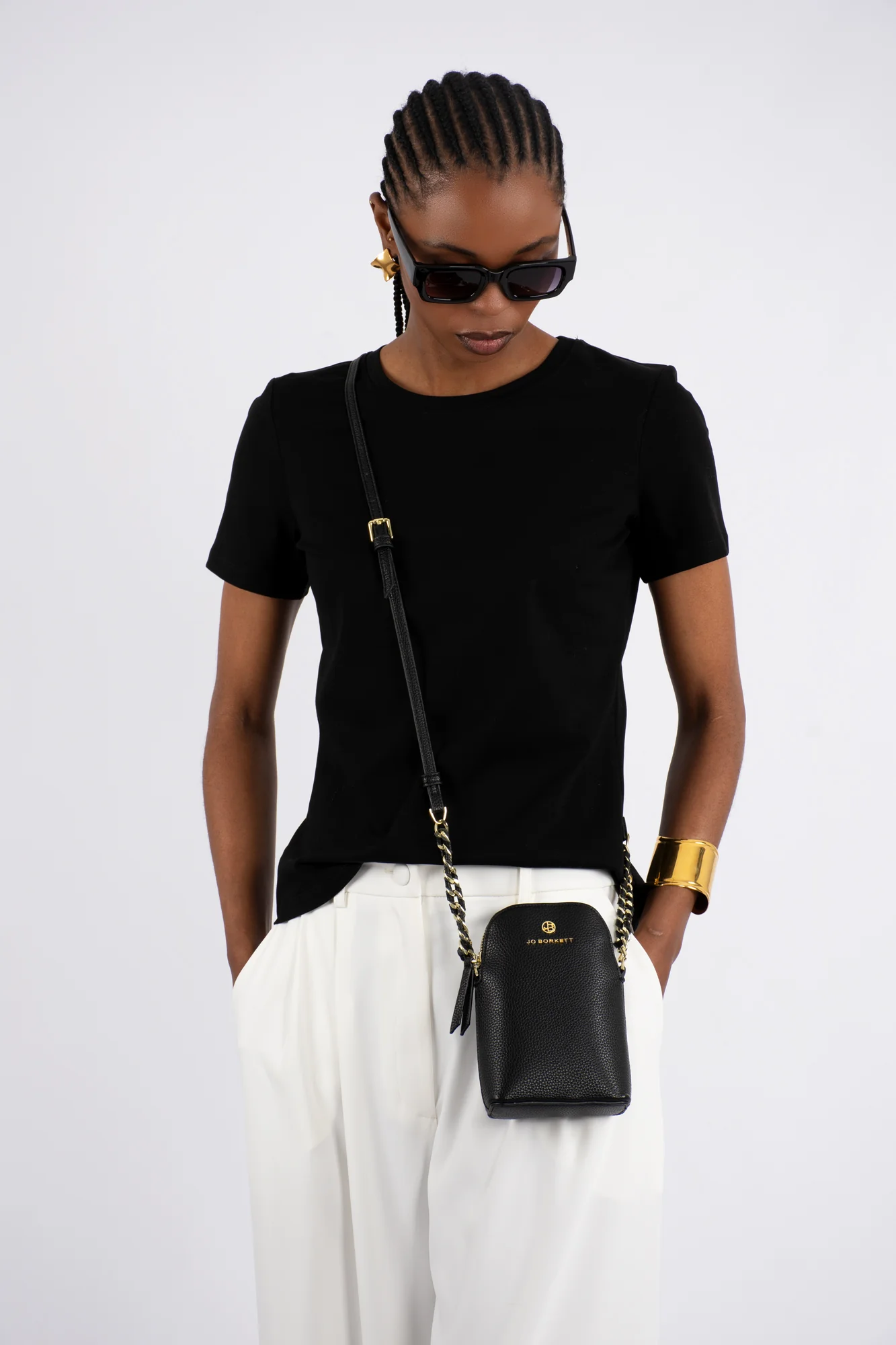 Alex Logo Cellphone Crossbody Pouch - Black - Image 2