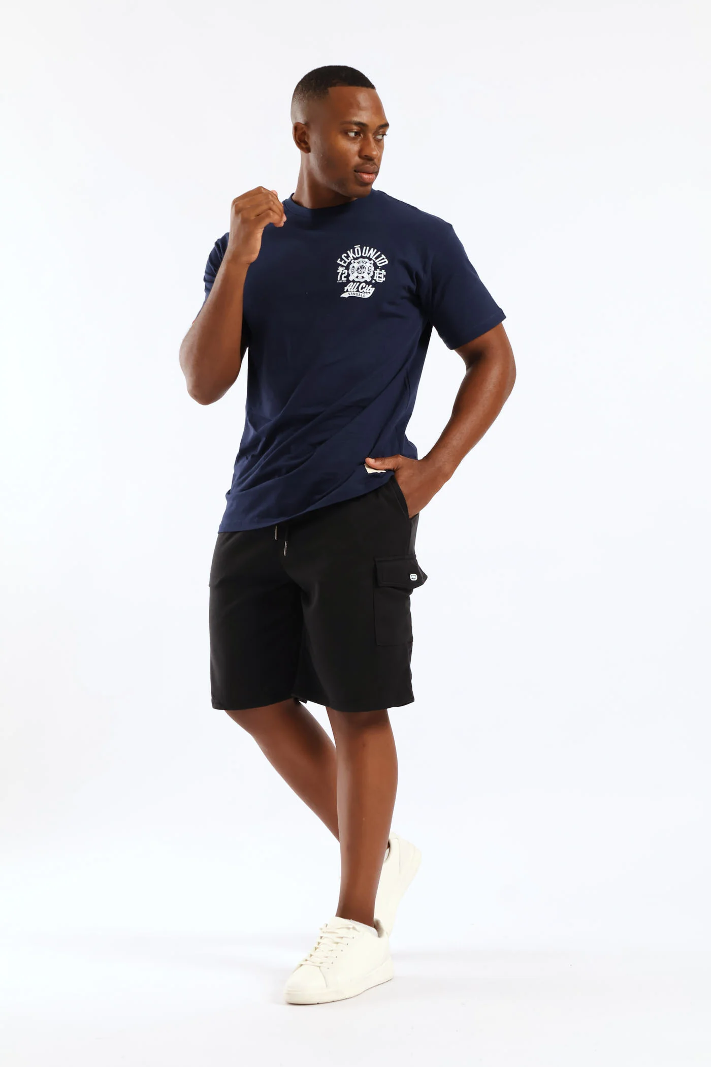 All City Bk Print Tee - Navy - Image 4