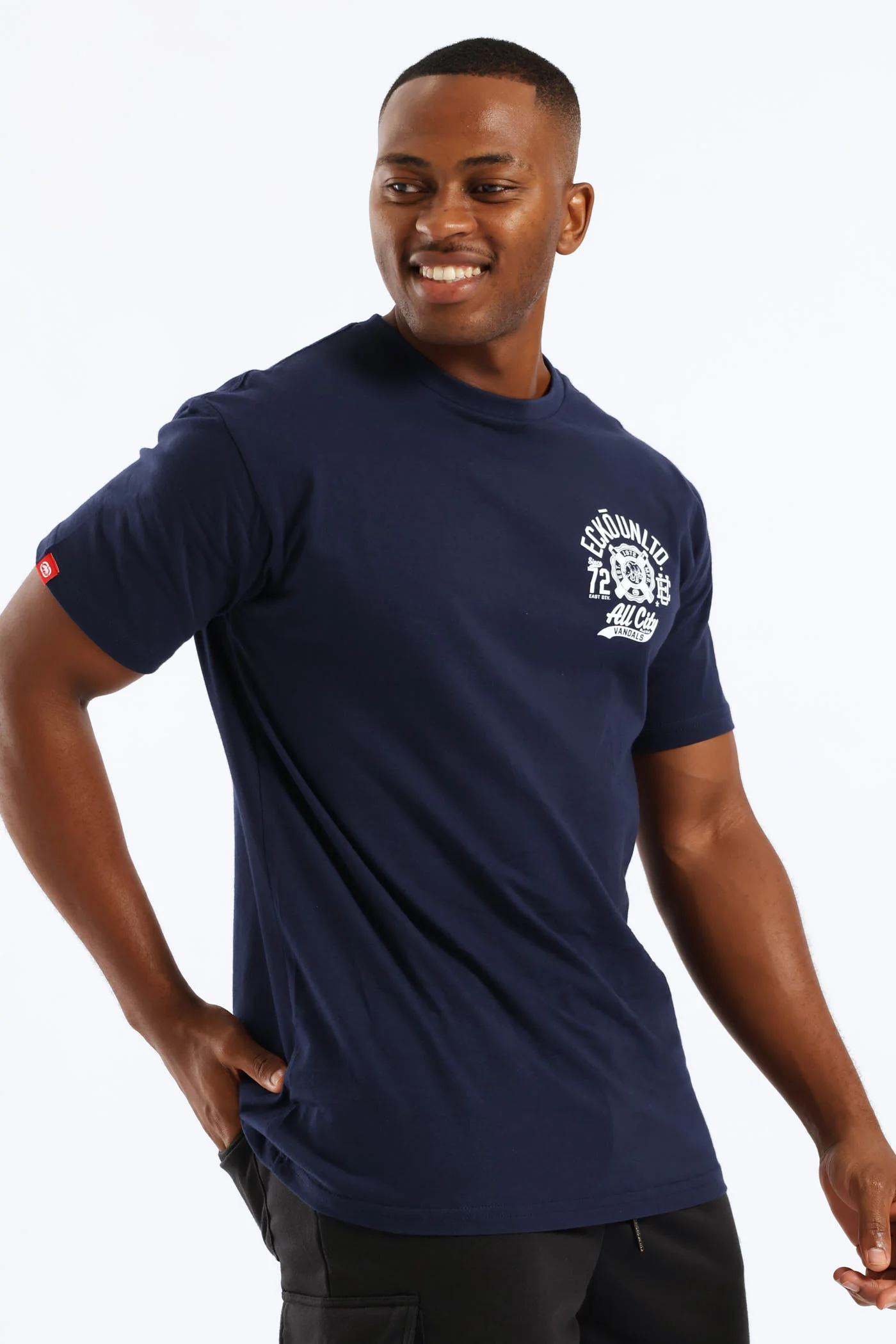 All City Bk Print Tee - Navy - Image 5