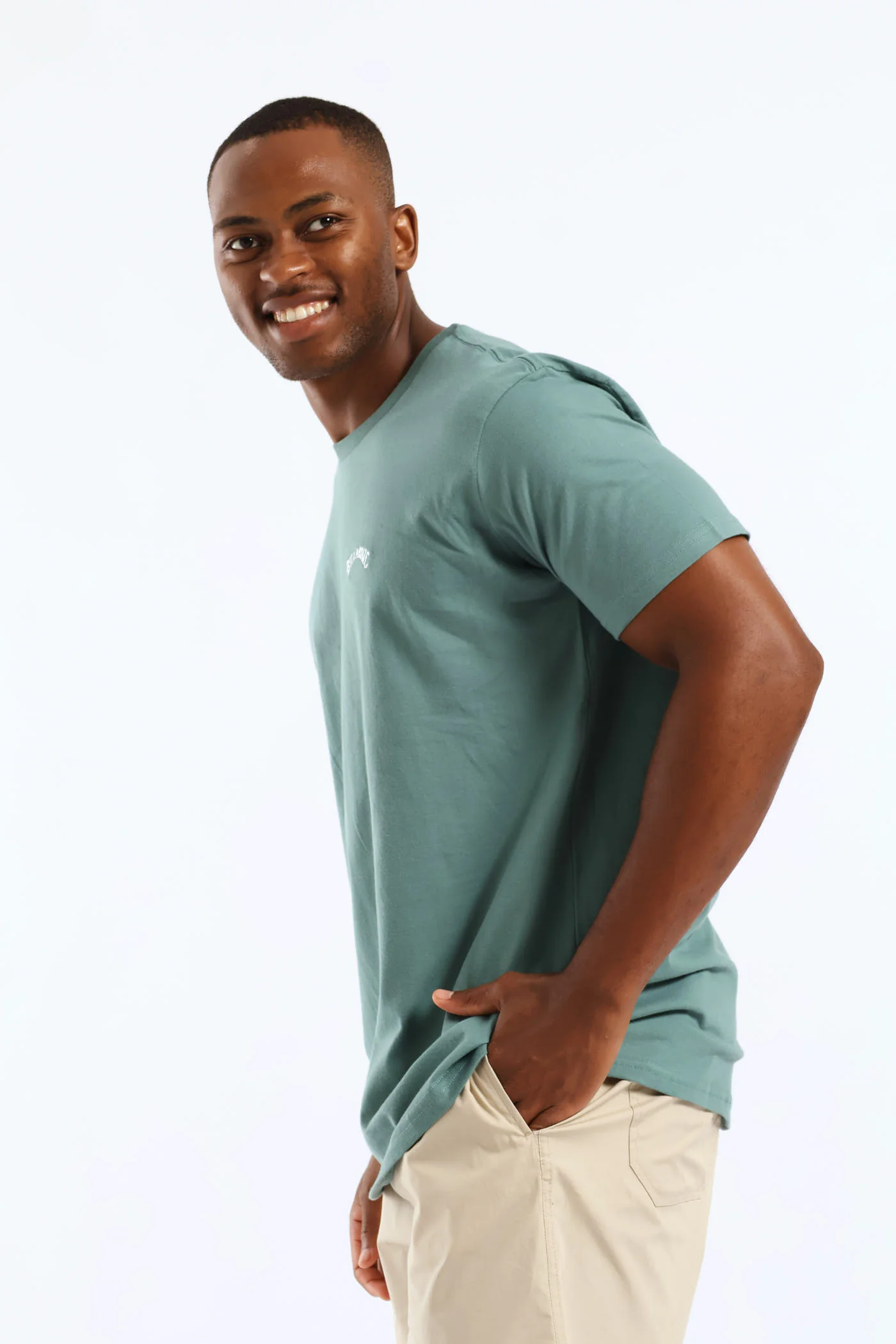 All Day Embroidered Tee - Green - Image 4