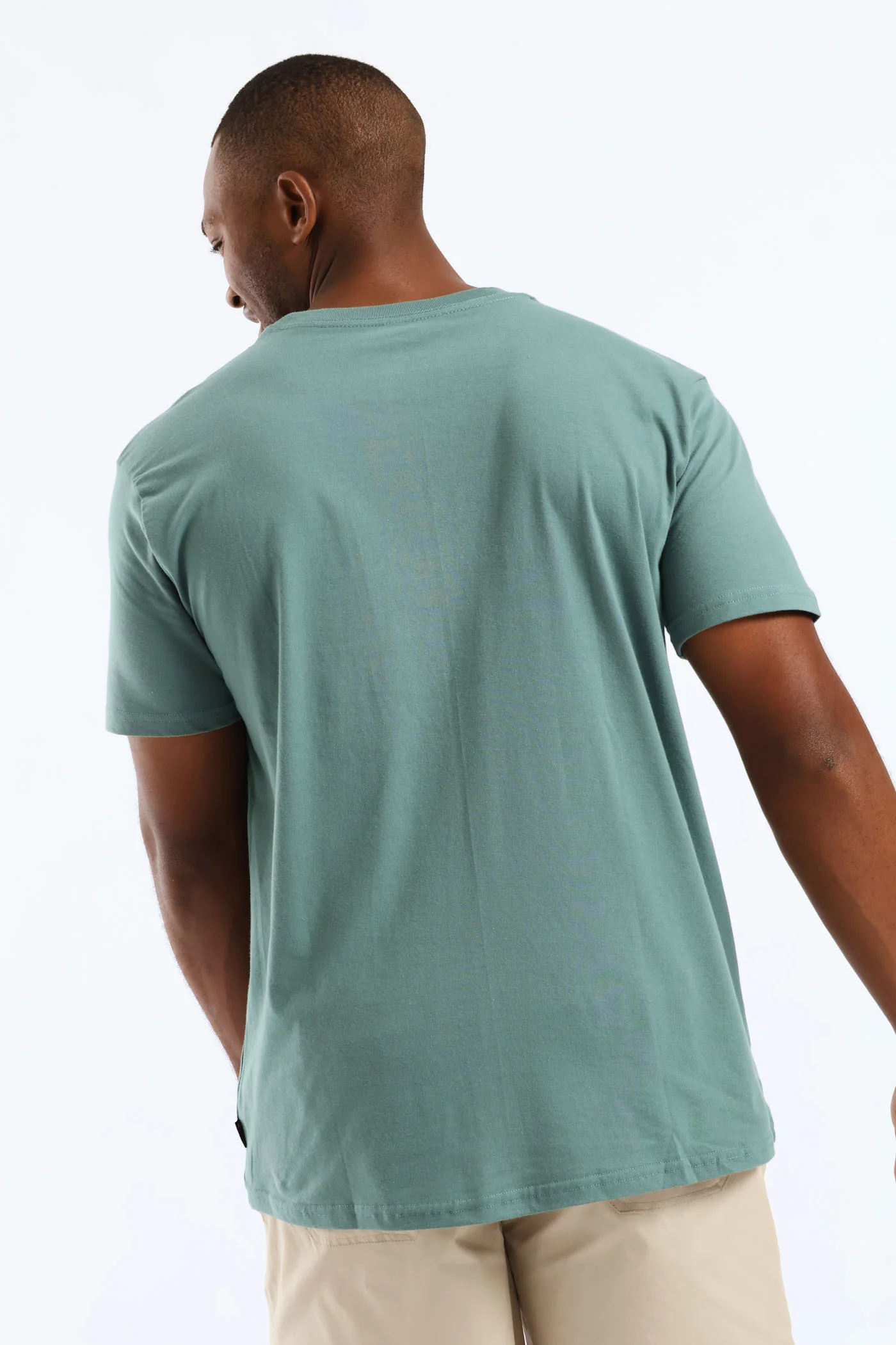 All Day Embroidered Tee - Green - Image 5