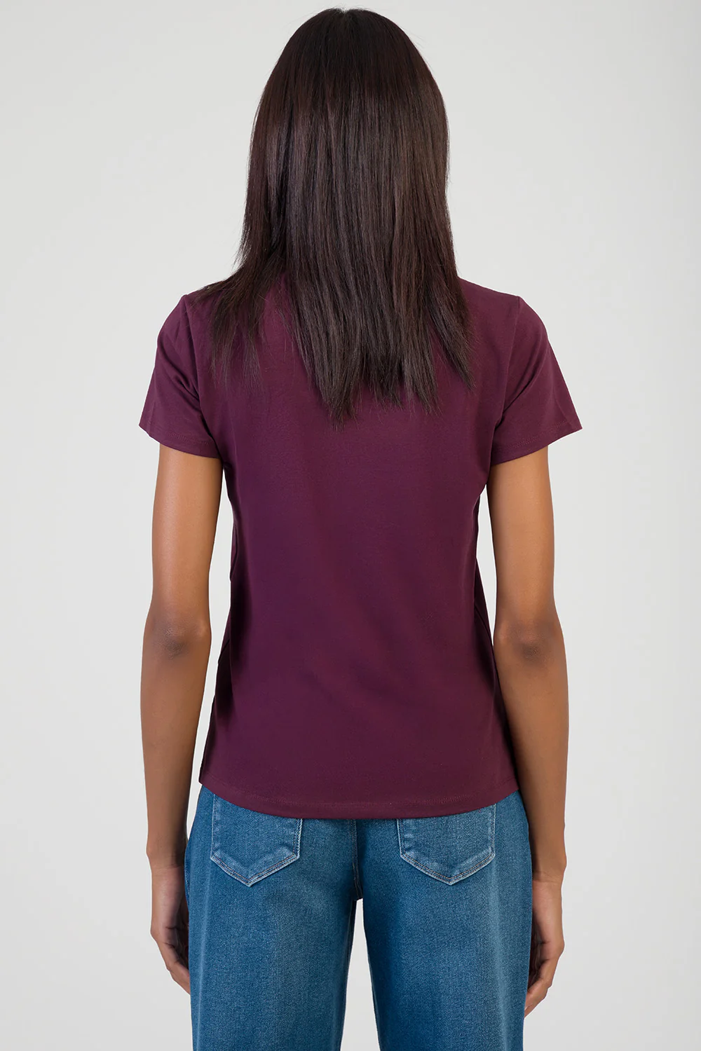 All Eyes On You Stud & Bling Regular T-Shirt - Burgundy - Image 6