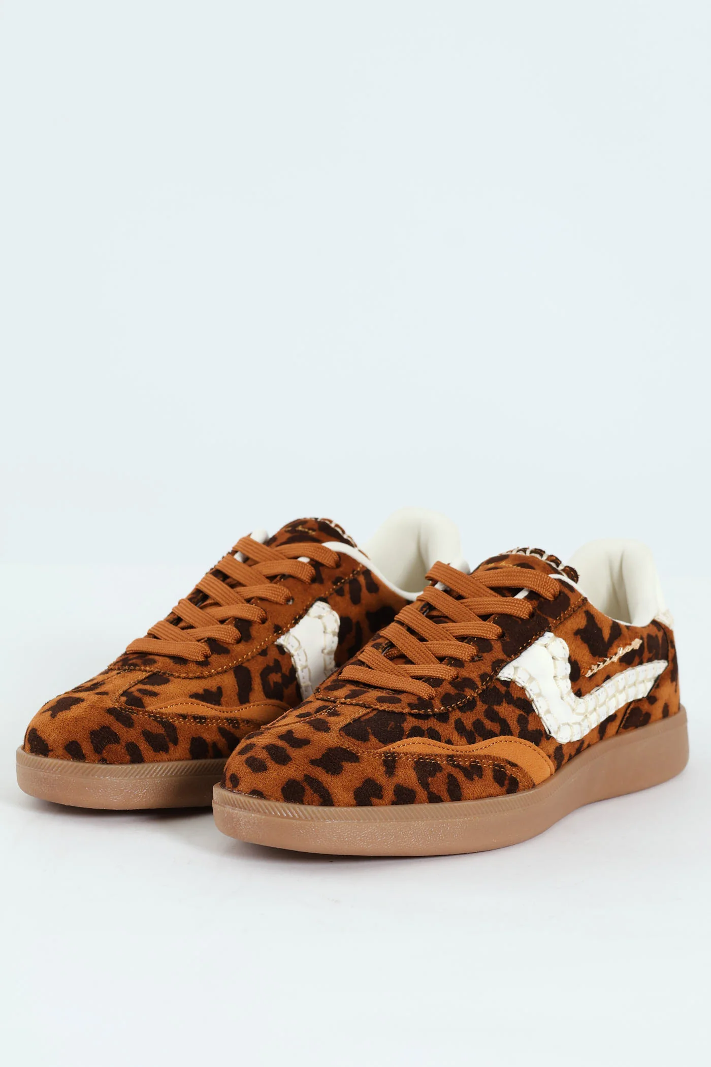 All Over Leopard Print Gum Outsole Sneaker - Brown - Image 4