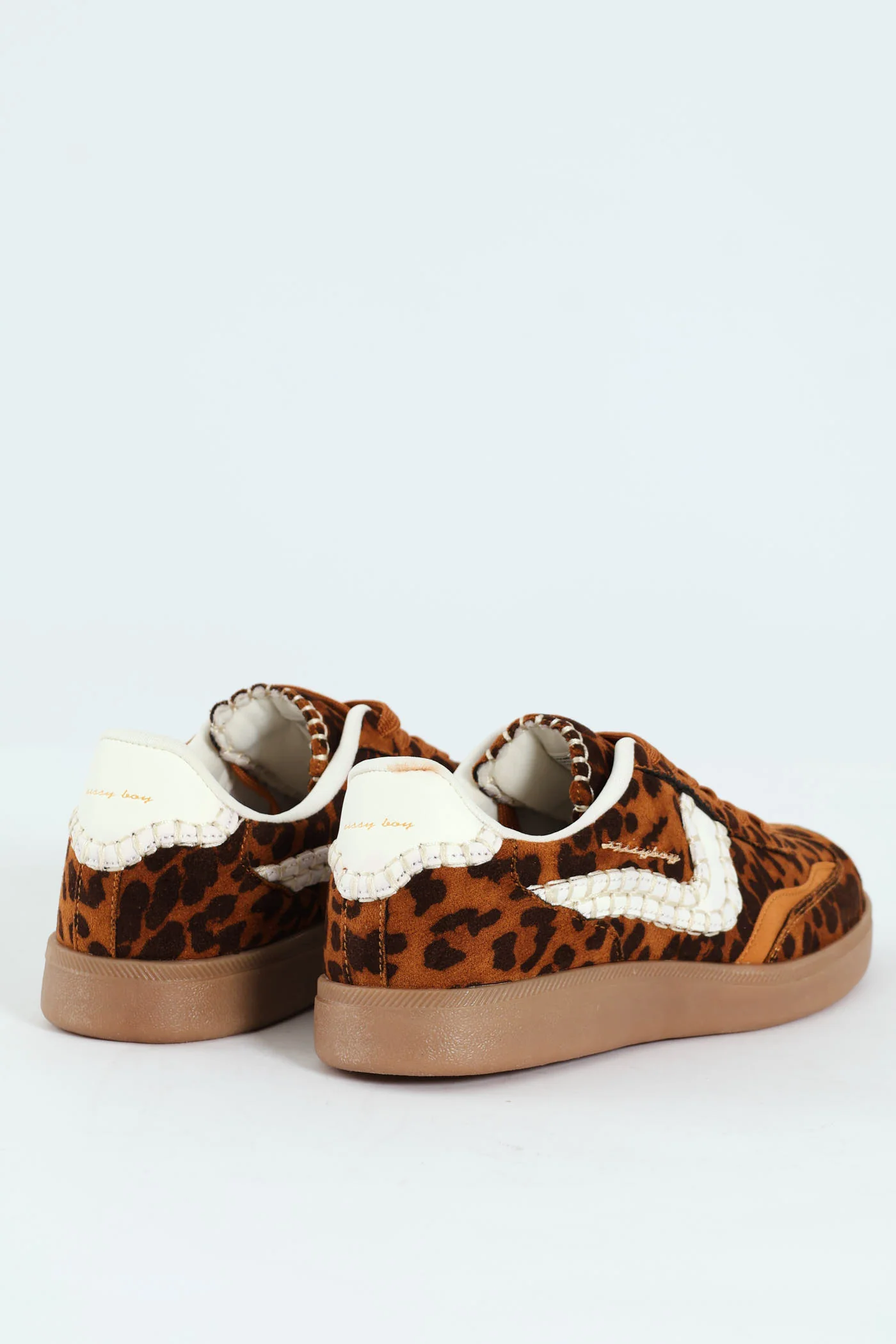 All Over Leopard Print Gum Outsole Sneaker - Brown - Image 5