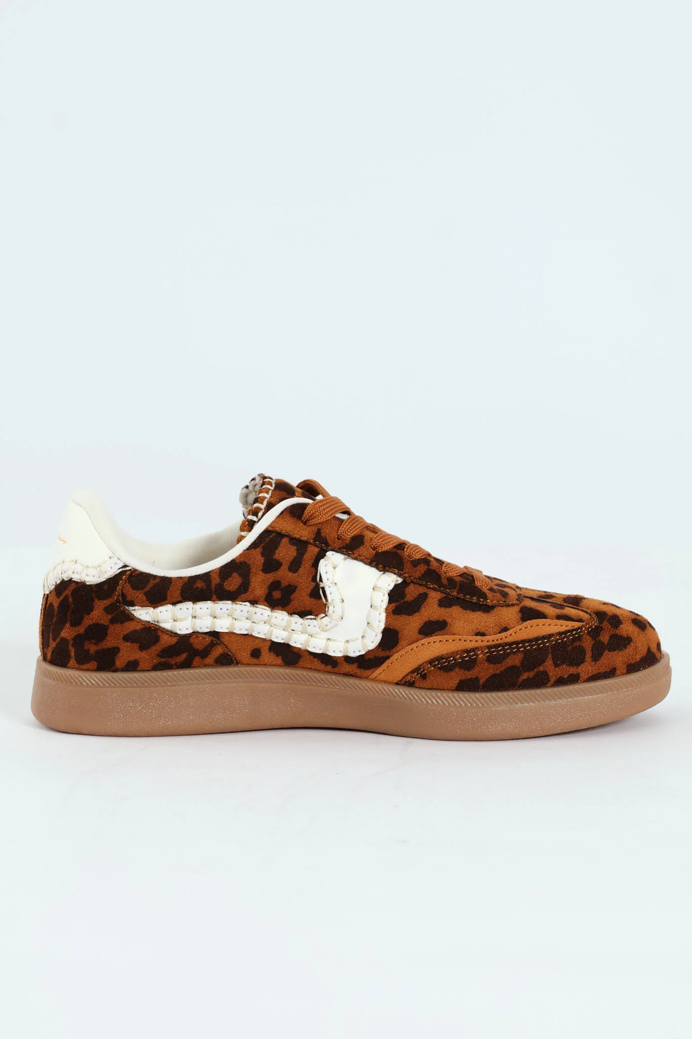 All Over Leopard Print Gum Outsole Sneaker - Brown - Image 6