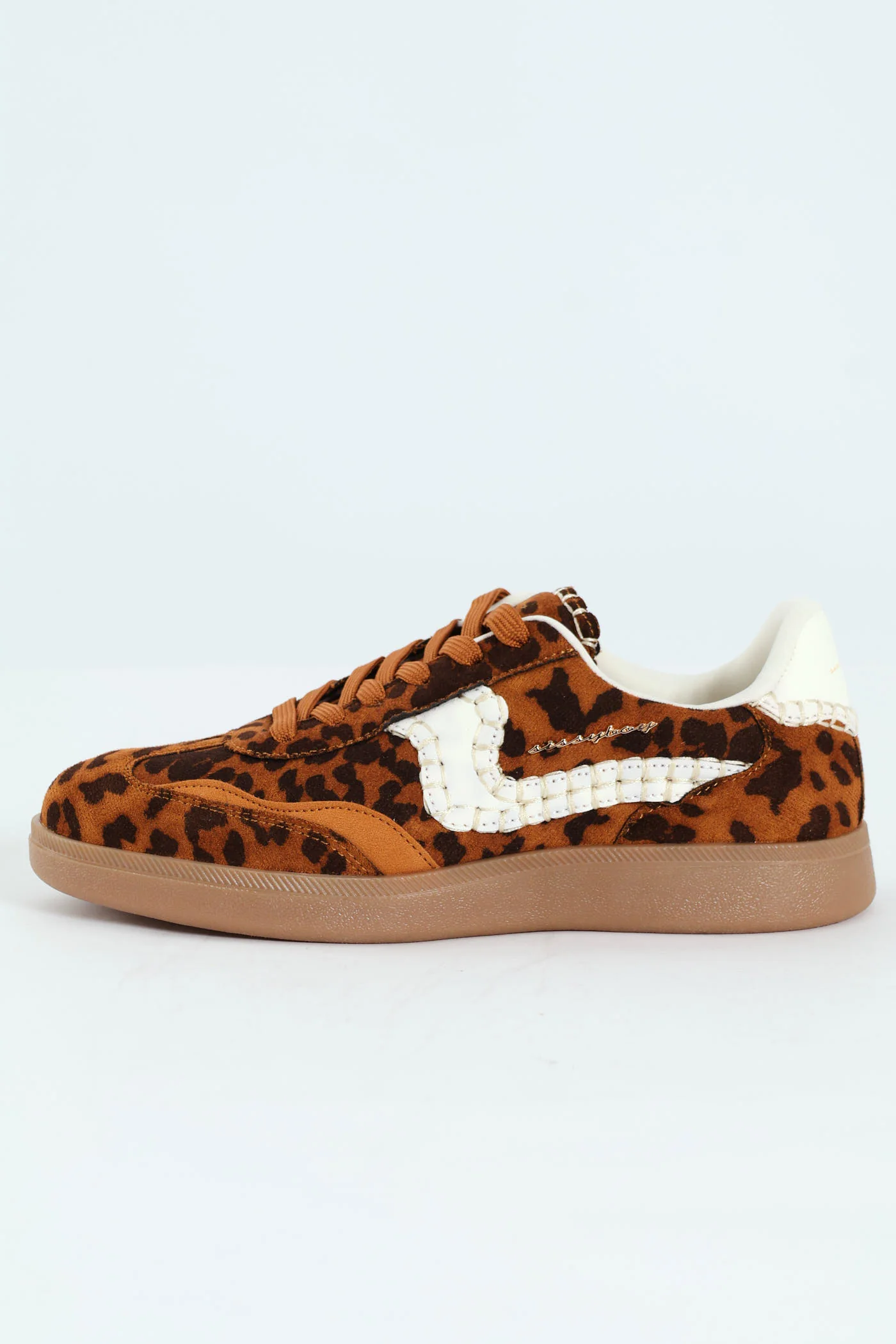 All Over Leopard Print Gum Outsole Sneaker - Brown - Image 7