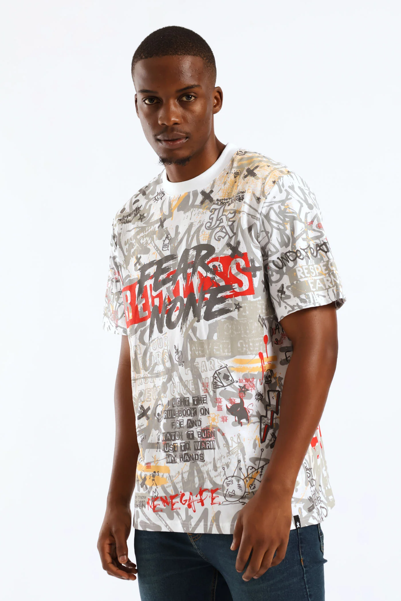 All Over Print Tee - White - Image 4