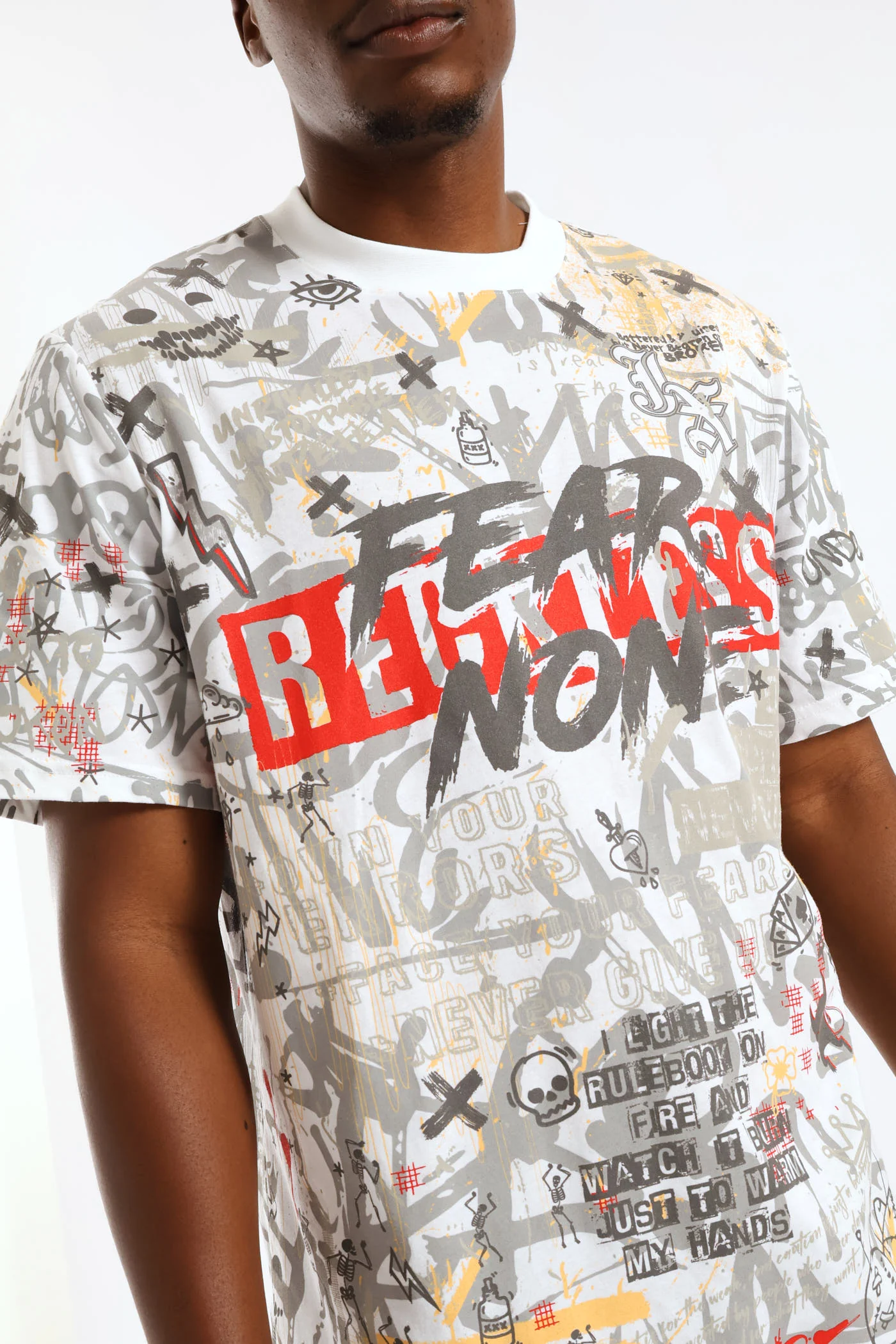 All Over Print Tee - White - Image 5