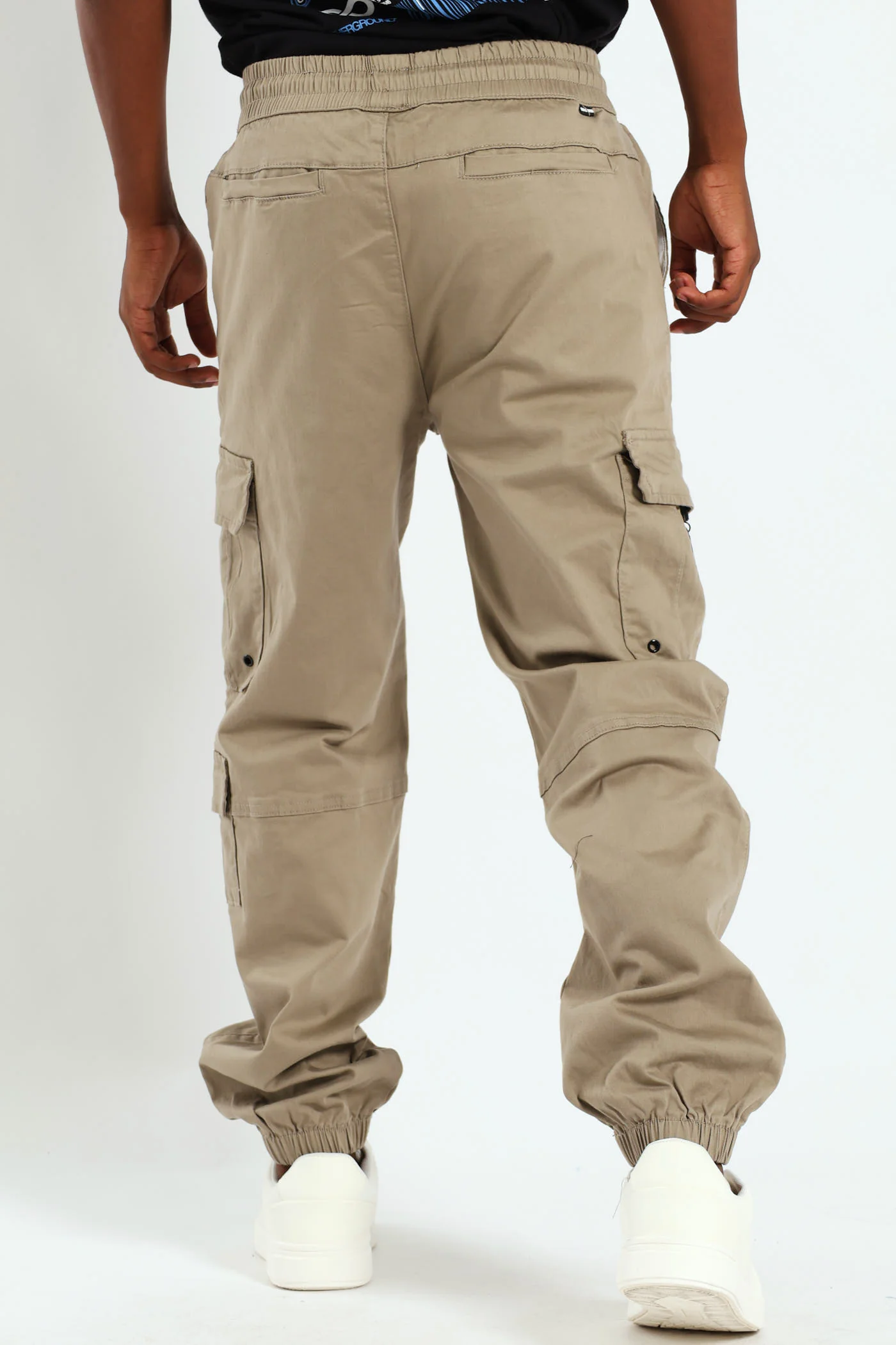 Allan Cuffed Cargo Pants - Taupe - Image 3