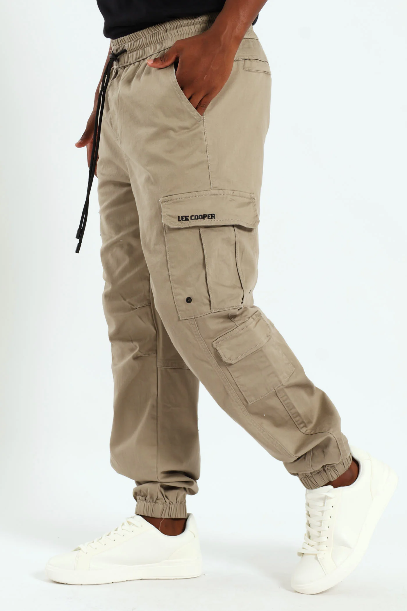 Allan Cuffed Cargo Pants - Taupe - Image 4
