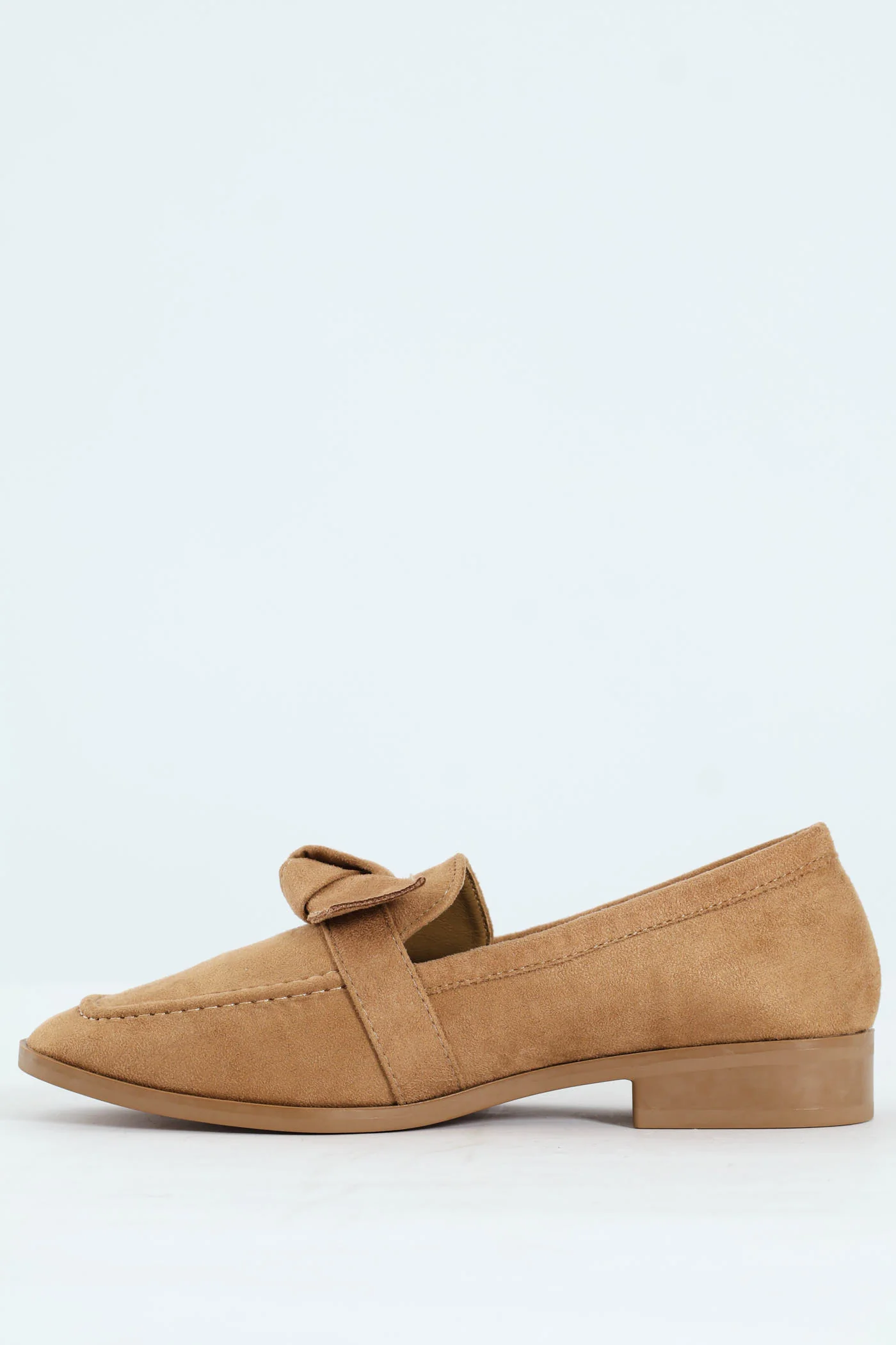 Almond Toe Bow Loafer - Taupe - Image 4