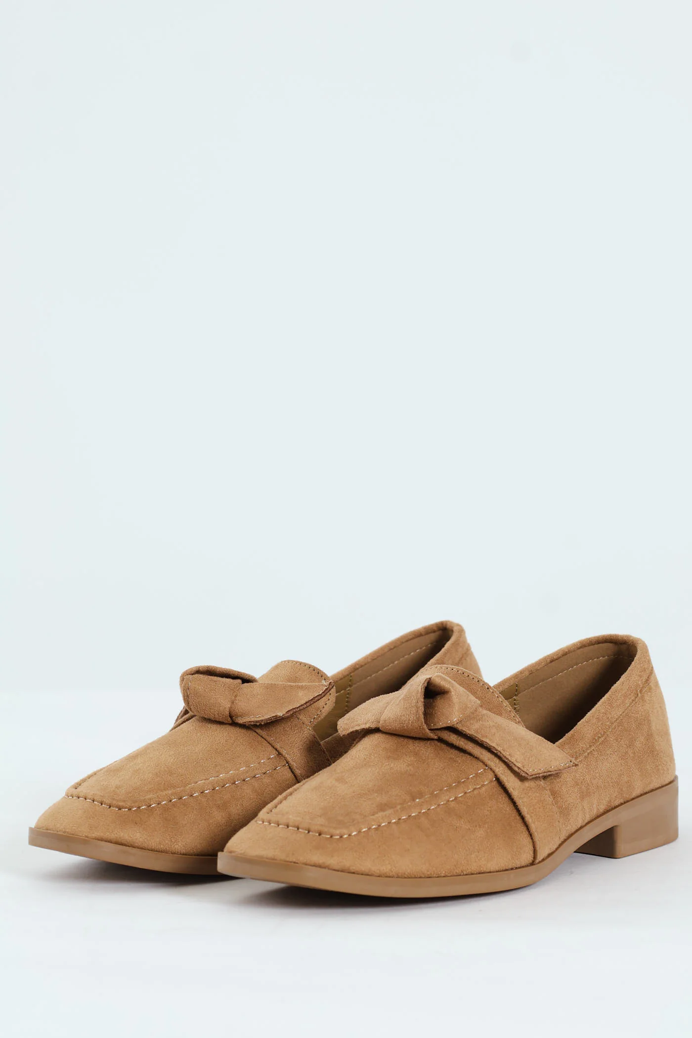 Almond Toe Bow Loafer - Taupe - Image 5