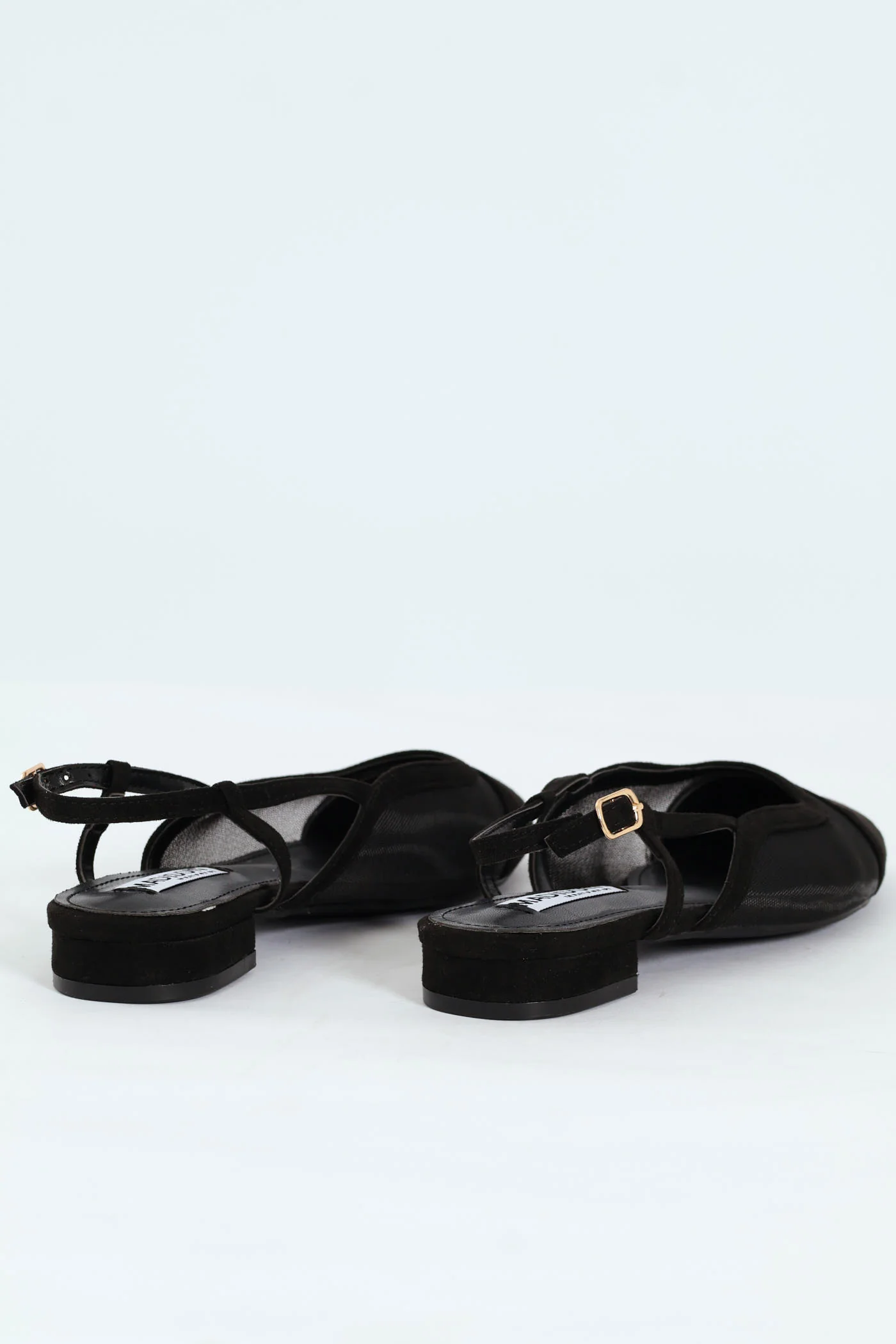 Almond Toe Mesh Sling Back - Black - Image 3