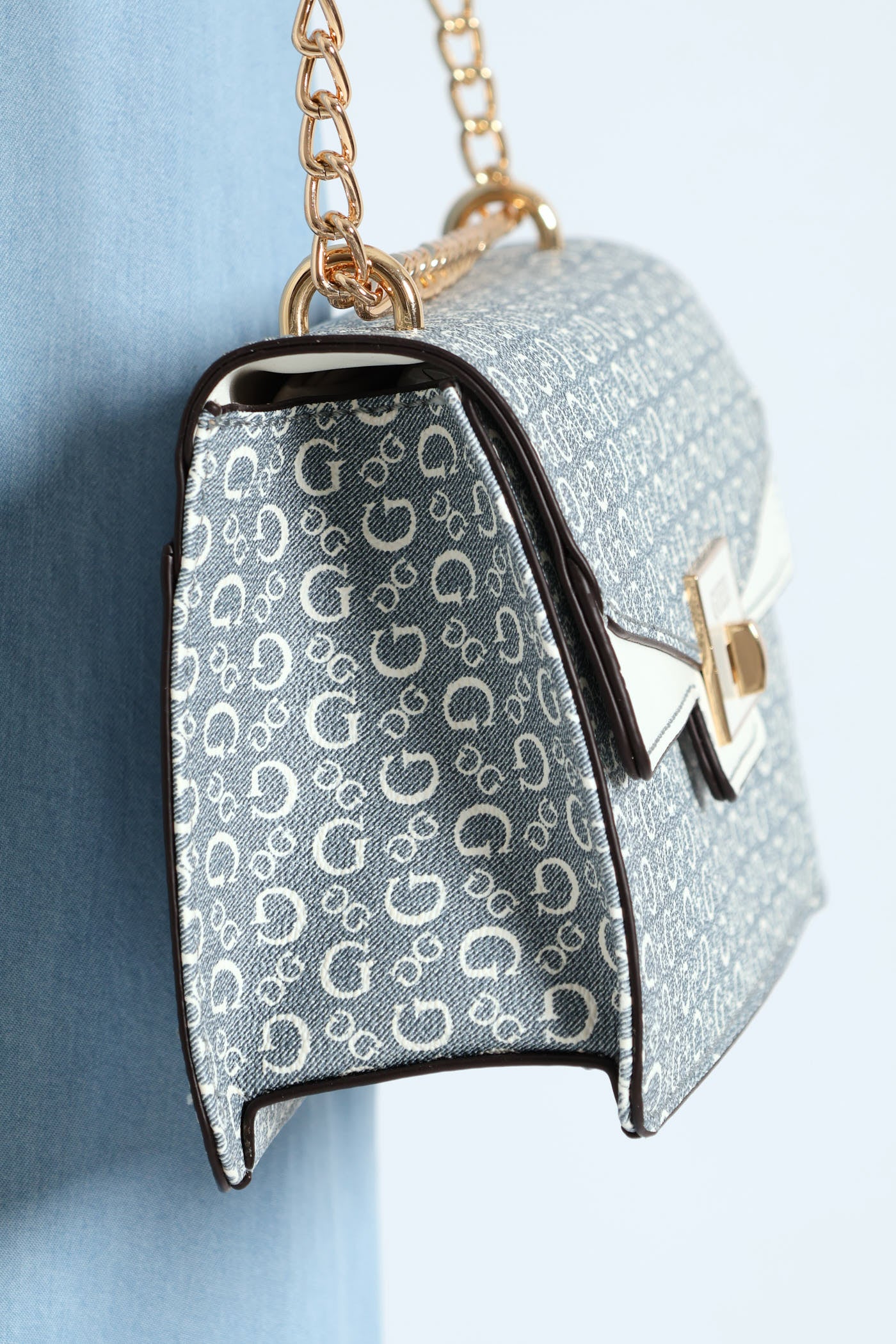 Alysa Convertible Crossbody Flap Bag - Denim - Image 3
