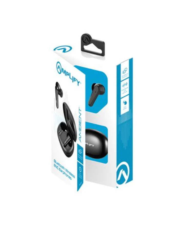 Ambient TWS Earphones with Dual Mic ENC - Black - Image 3