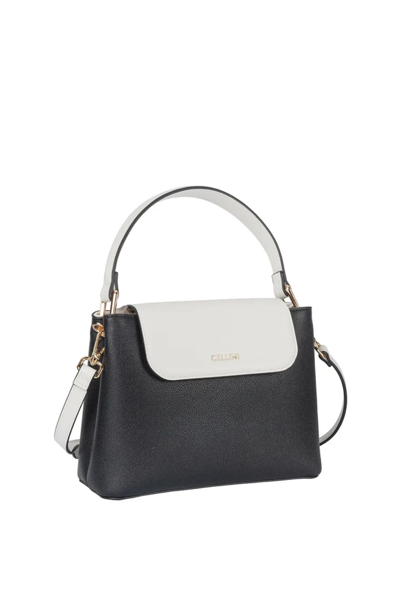 Amelia Flapover Sling Bag - Black/White - Image 4