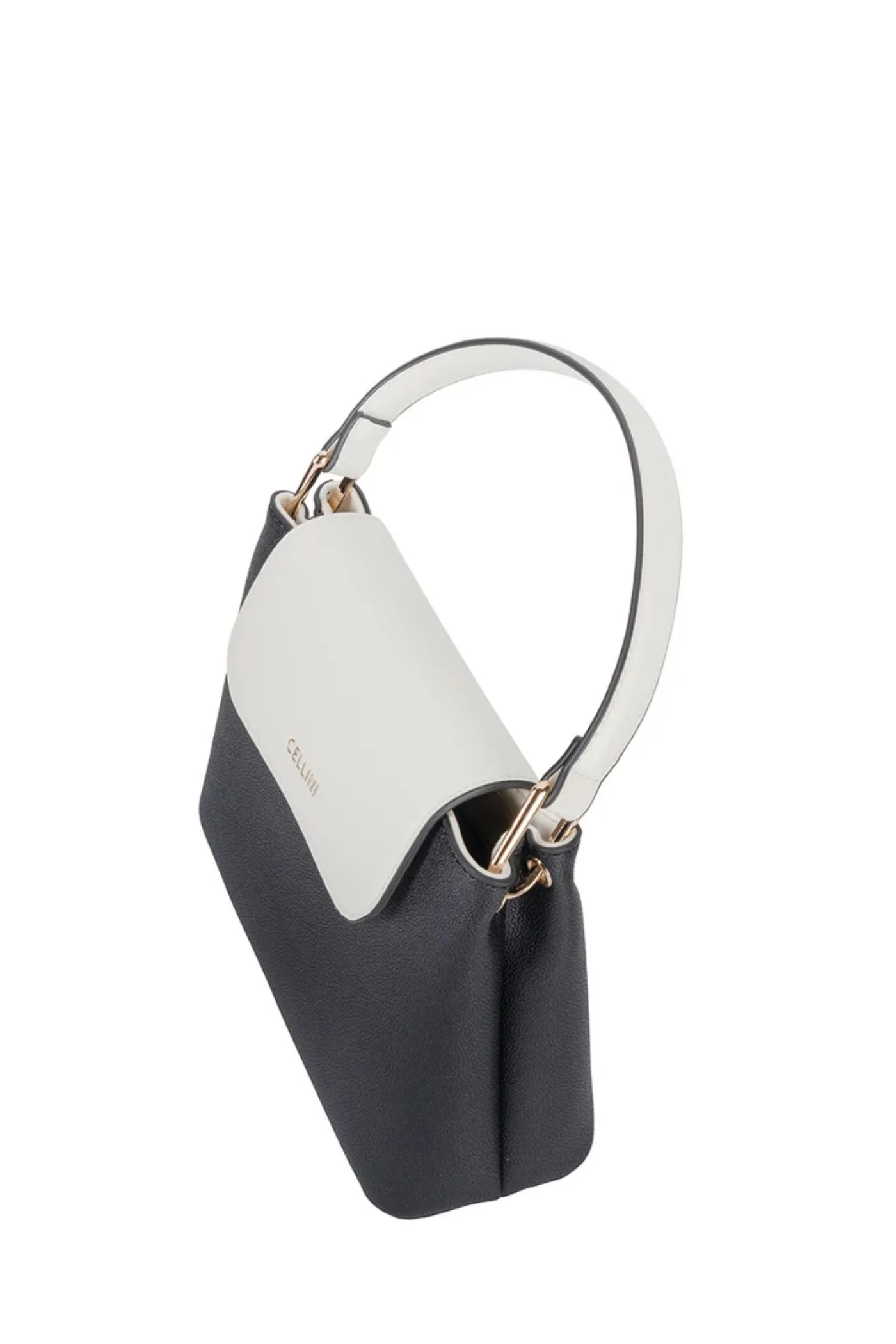 Amelia Flapover Sling Bag - Black/White - Image 7