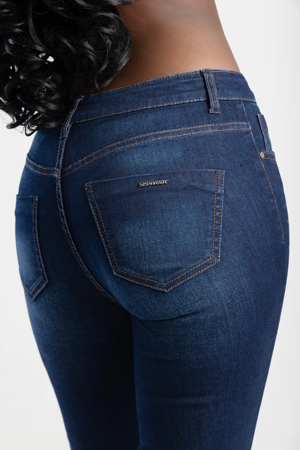 Amelia Mid Waist Bootleg Jean - Dark Wash - Image 2