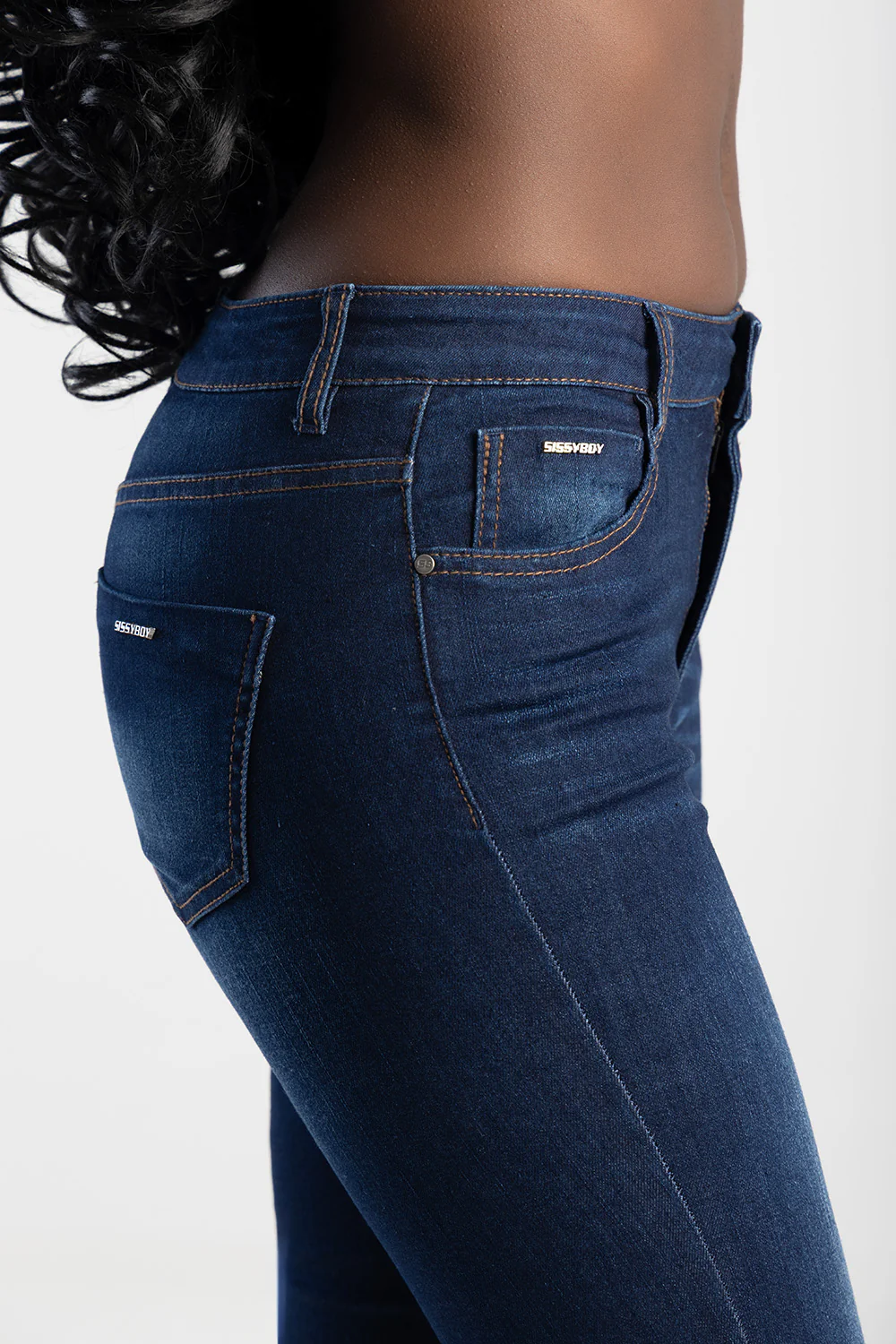 Amelia Mid Waist Bootleg Jean - Dark Wash - Image 4