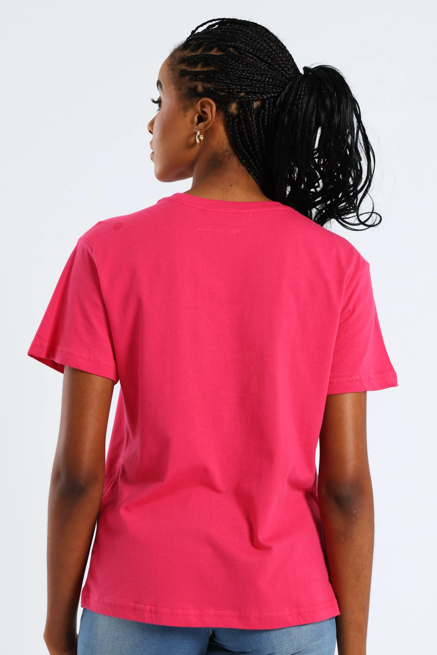 Amour Slogan Foil Tee - Magenta - Image 3