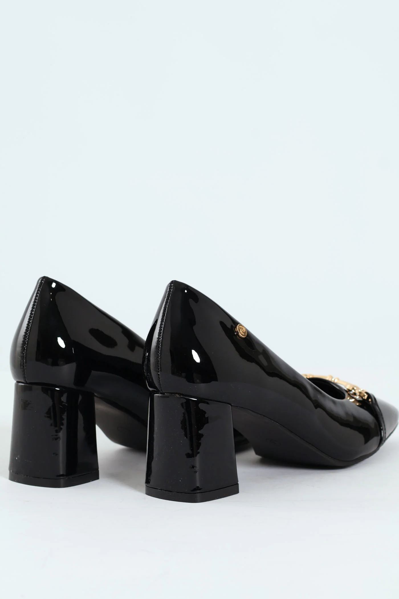 Amy Horsebit Square Toe Kitten Block Court Heel - Black - Image 3