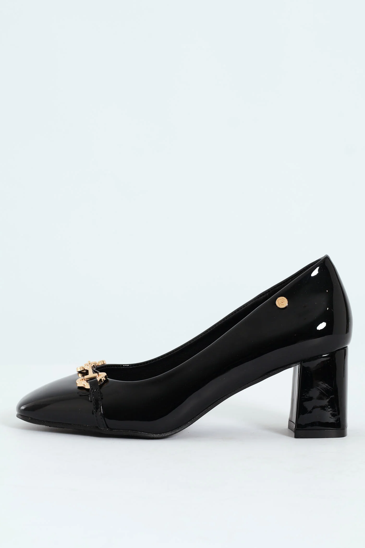 Amy Horsebit Square Toe Kitten Block Court Heel - Black - Image 5