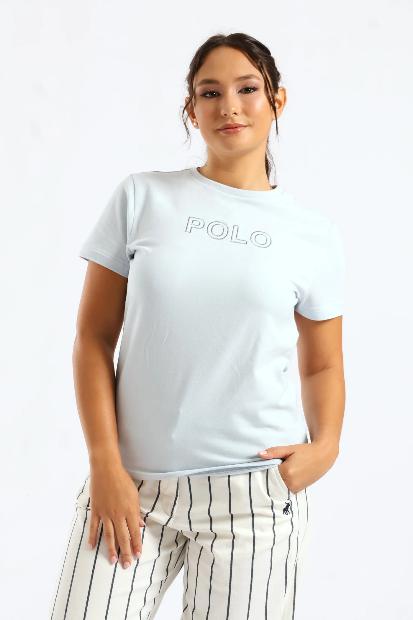 Amy Tonal Logo T-Shirt - Sky Blue - Image 3