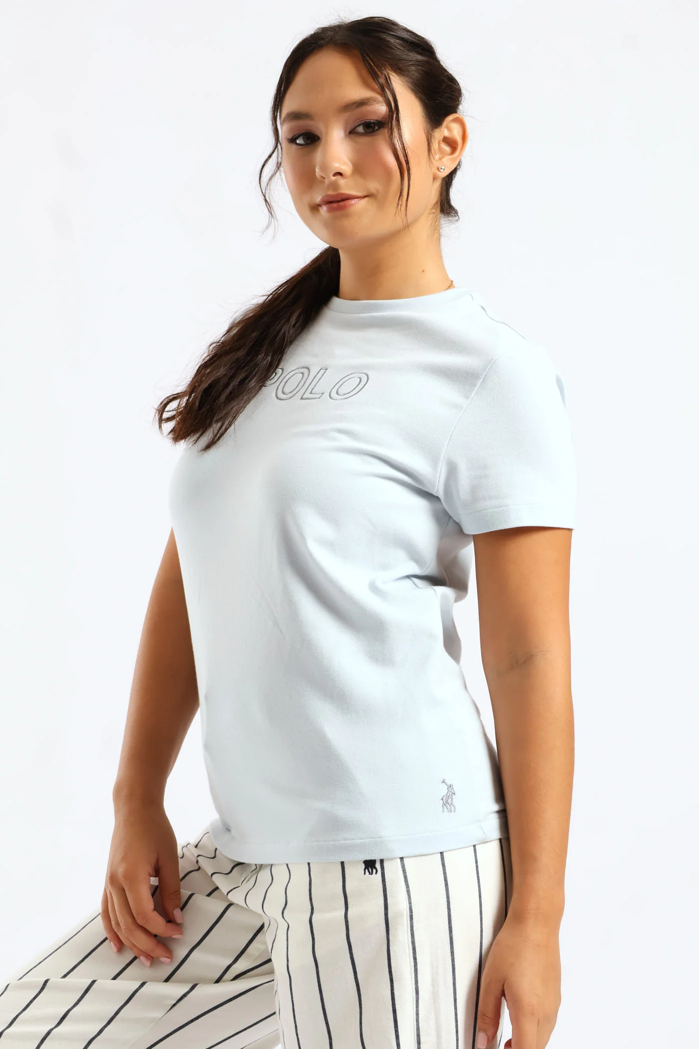 Amy Tonal Logo T-Shirt - Sky Blue - Image 4