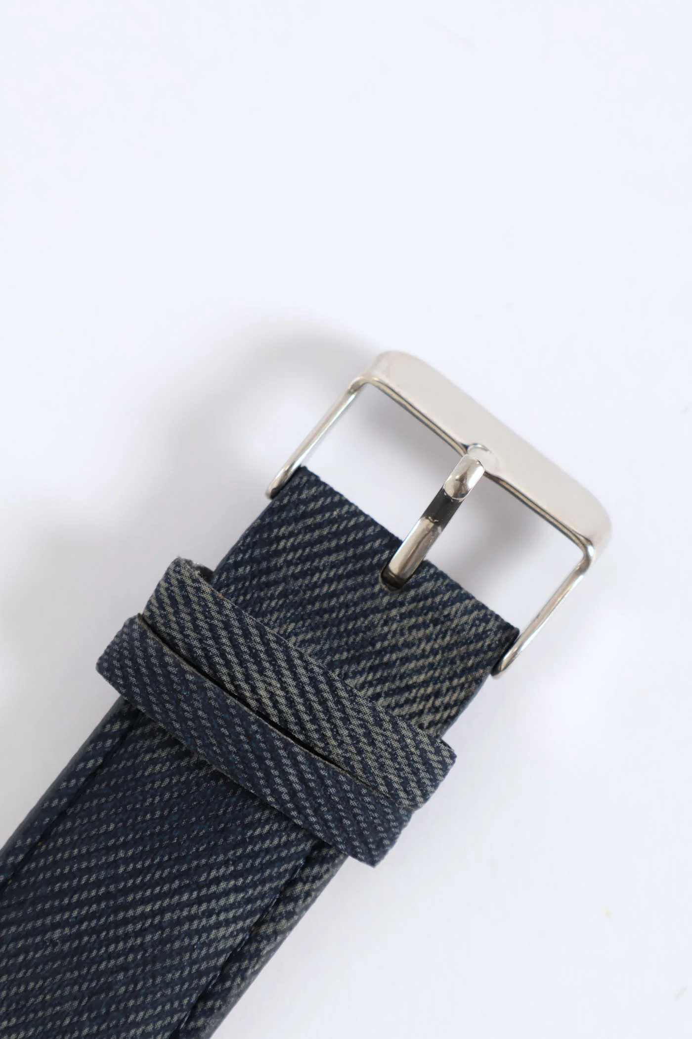 Analogue Denim Look Watch - Black - Image 3