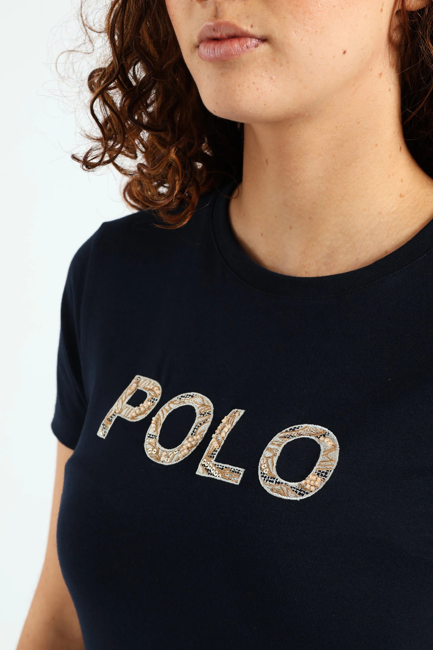Anele Embellished Tee - Navy - Image 2