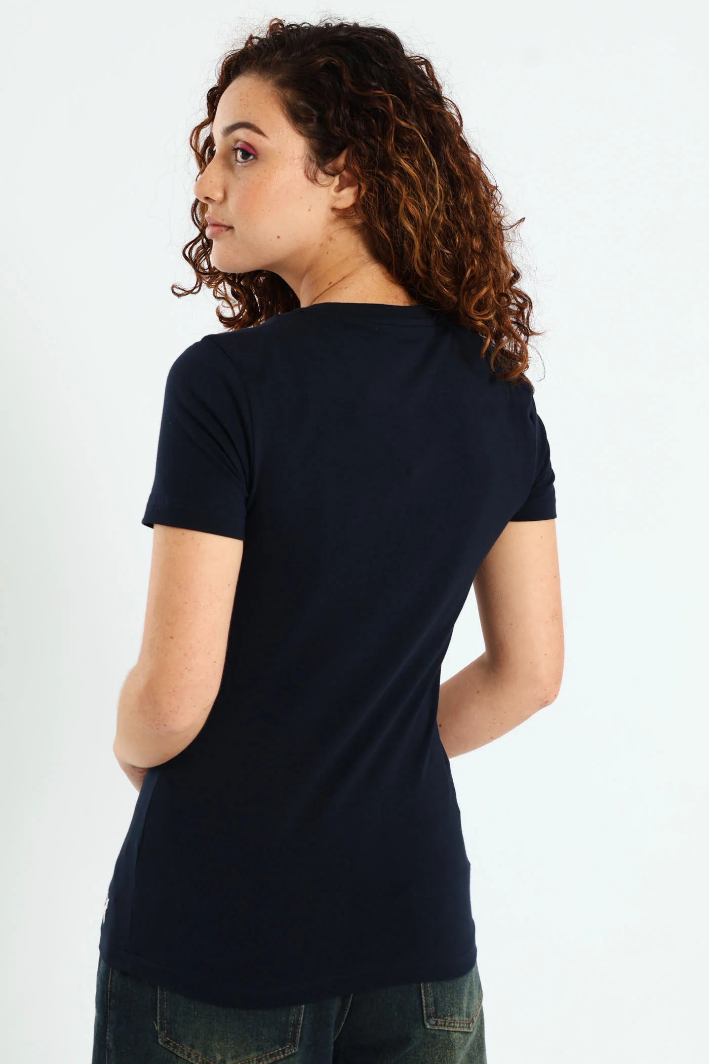 Anele Embellished Tee - Navy - Image 5