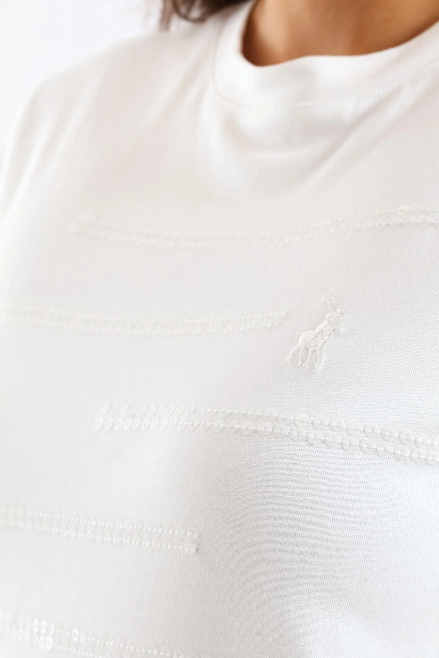 Anele Sequin T-Shirt - Off White - Image 2