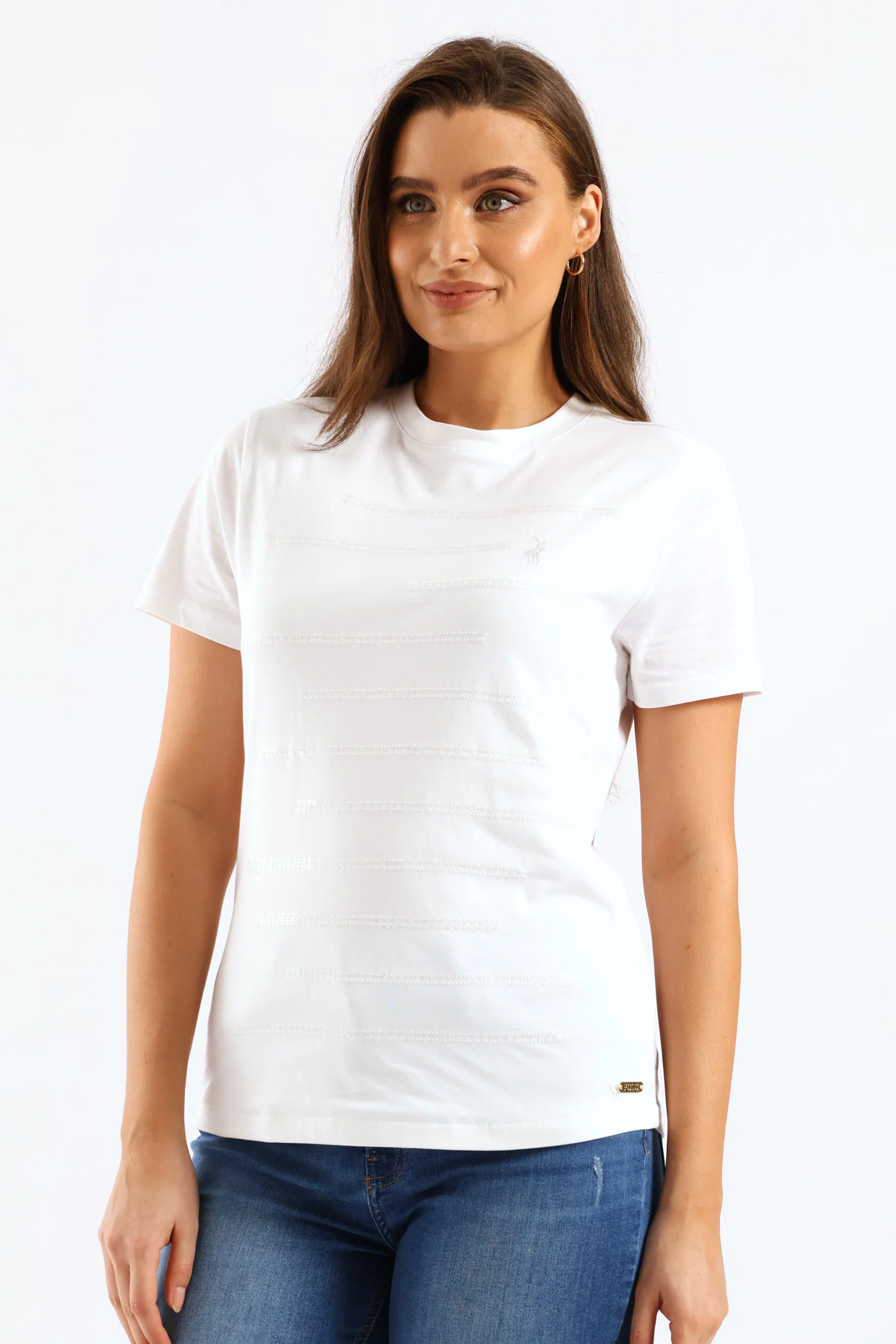 Anele Sequin T-Shirt - Off White - Image 3