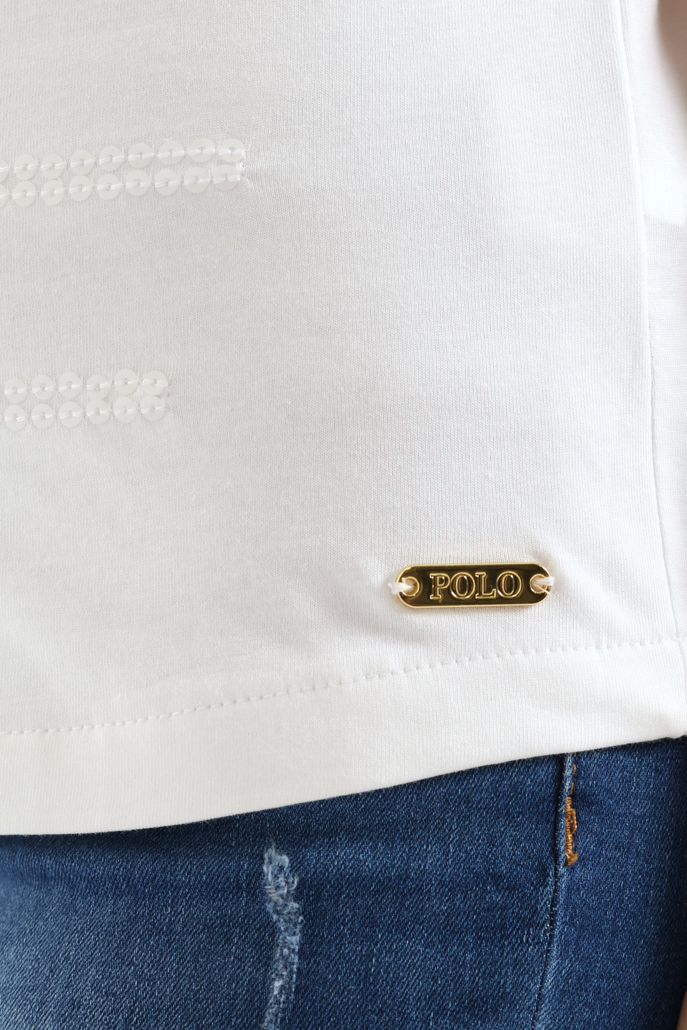 Anele Sequin T-Shirt - Off White - Image 6