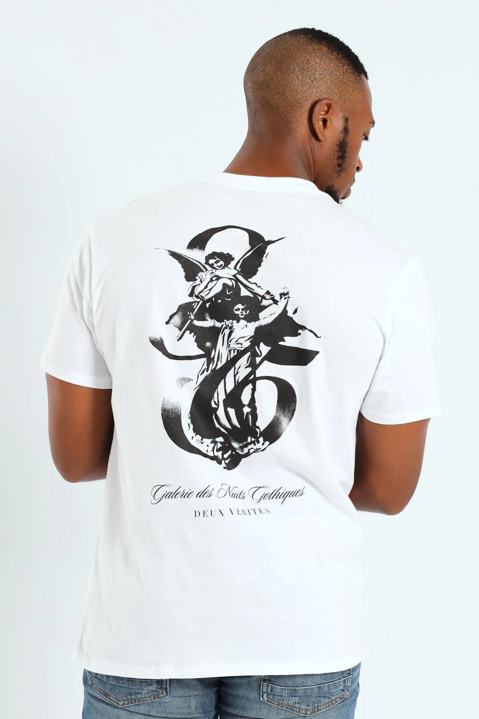 Angel Front & Back Print Tee - White - Image 2
