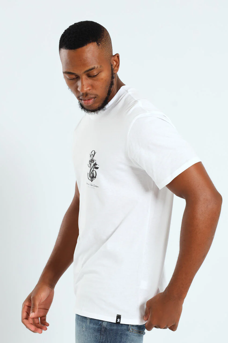 Angel Front & Back Print Tee - White - Image 3