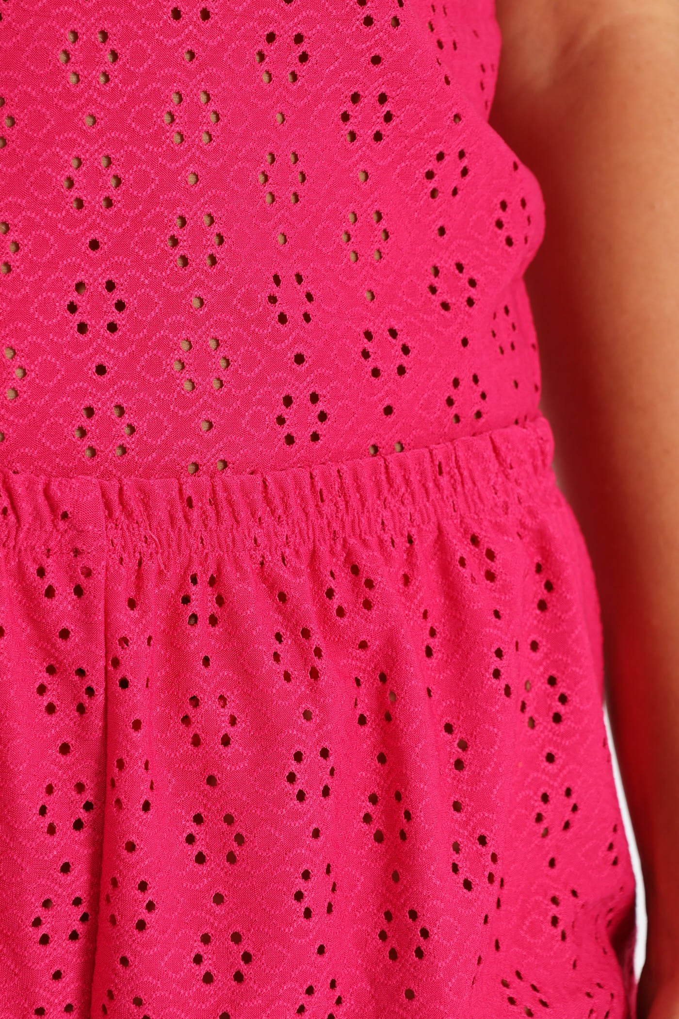 Anglaise Knit Cami & Short Set - Cerise - Image 5