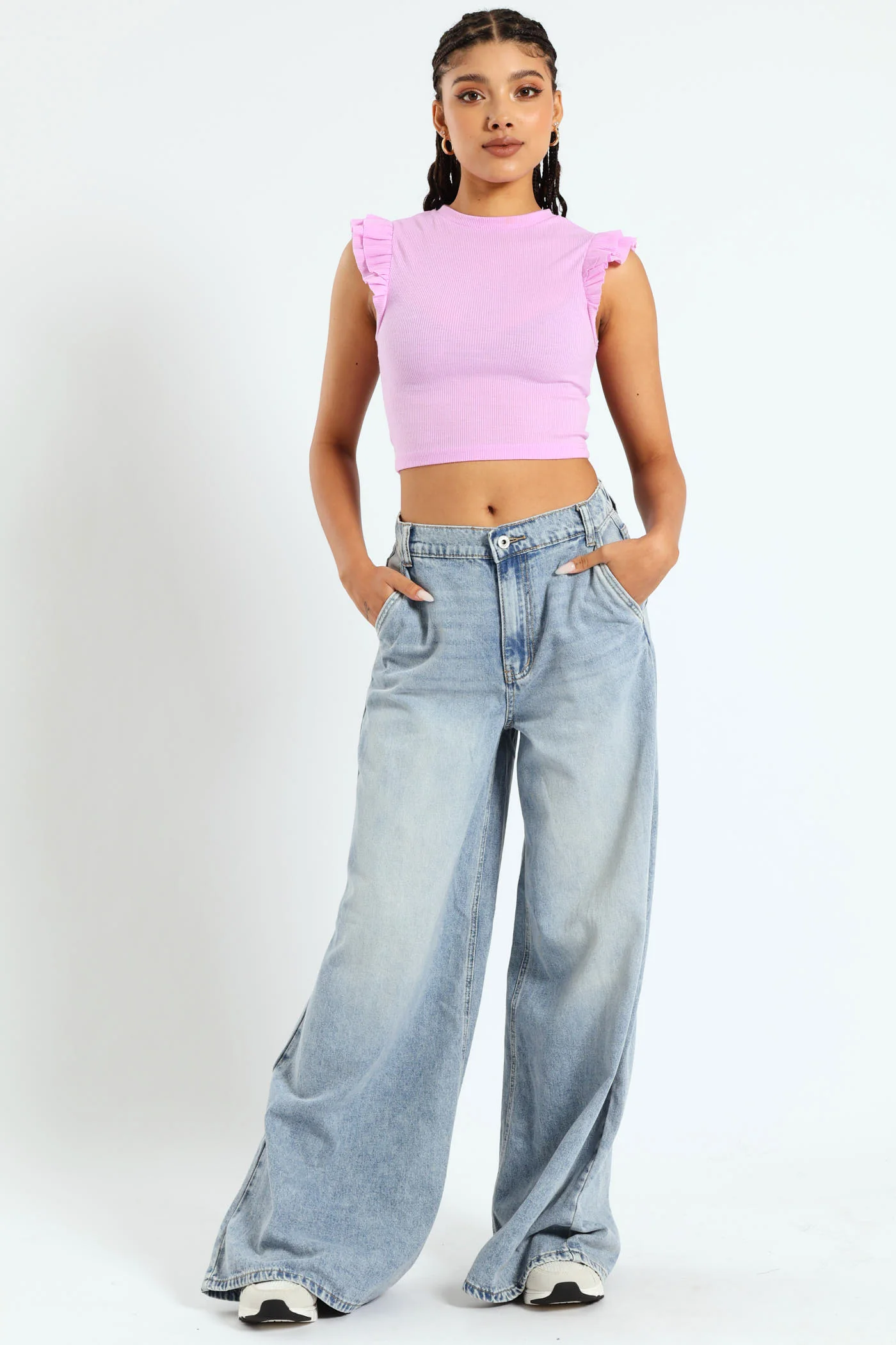 Angle Pocket Super Wide Jean - Salty Mid Wash - Image 2