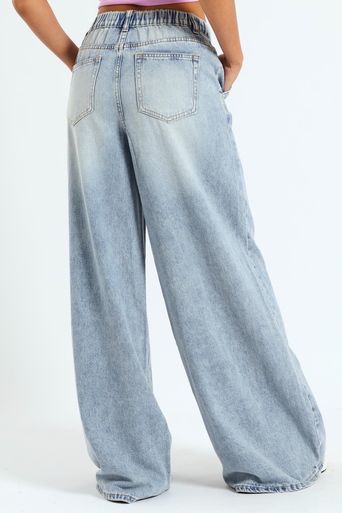Angle Pocket Super Wide Jean - Salty Mid Wash - Image 5