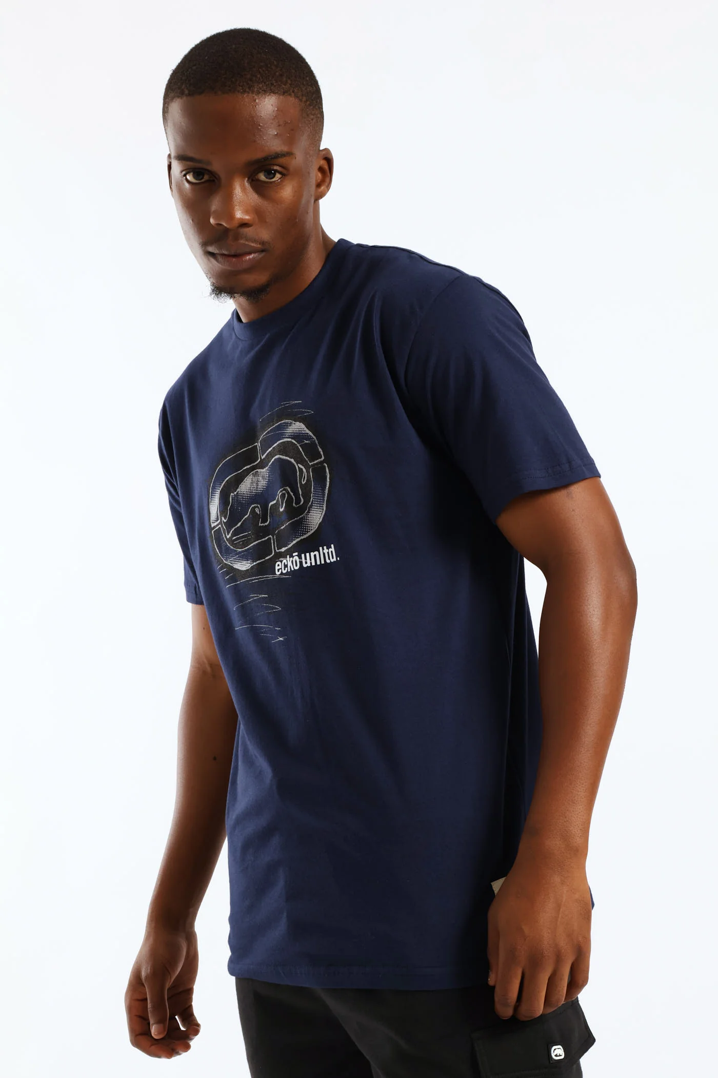 Angled Tee - Navy - Image 3