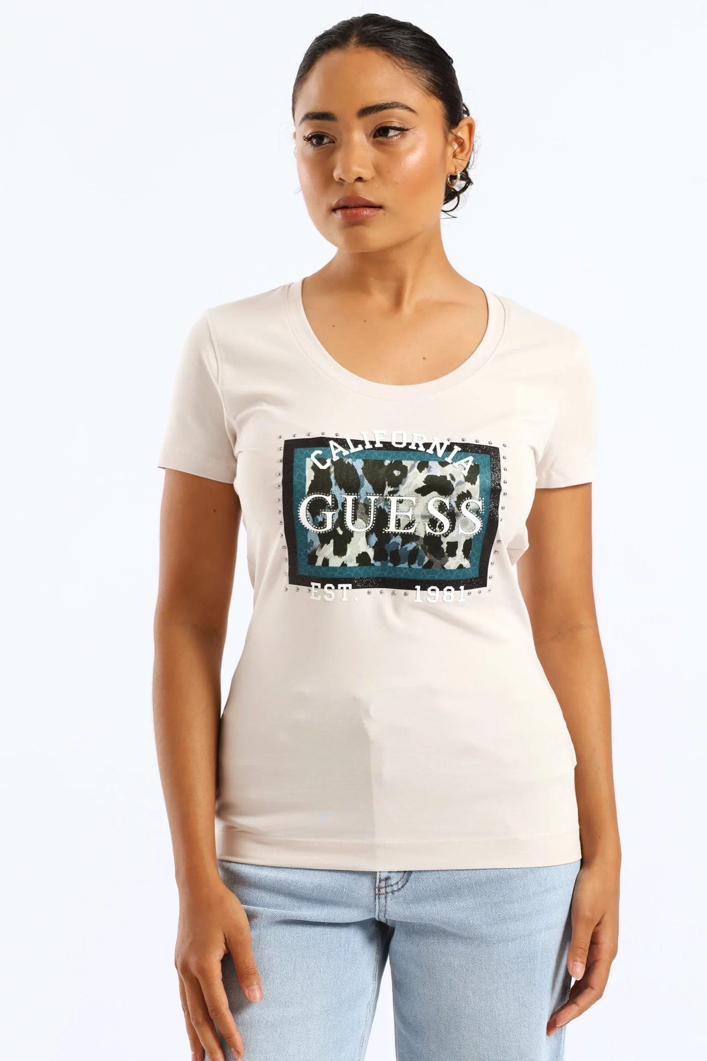 Animalier Boxy Print Tee - Stone - Image 3