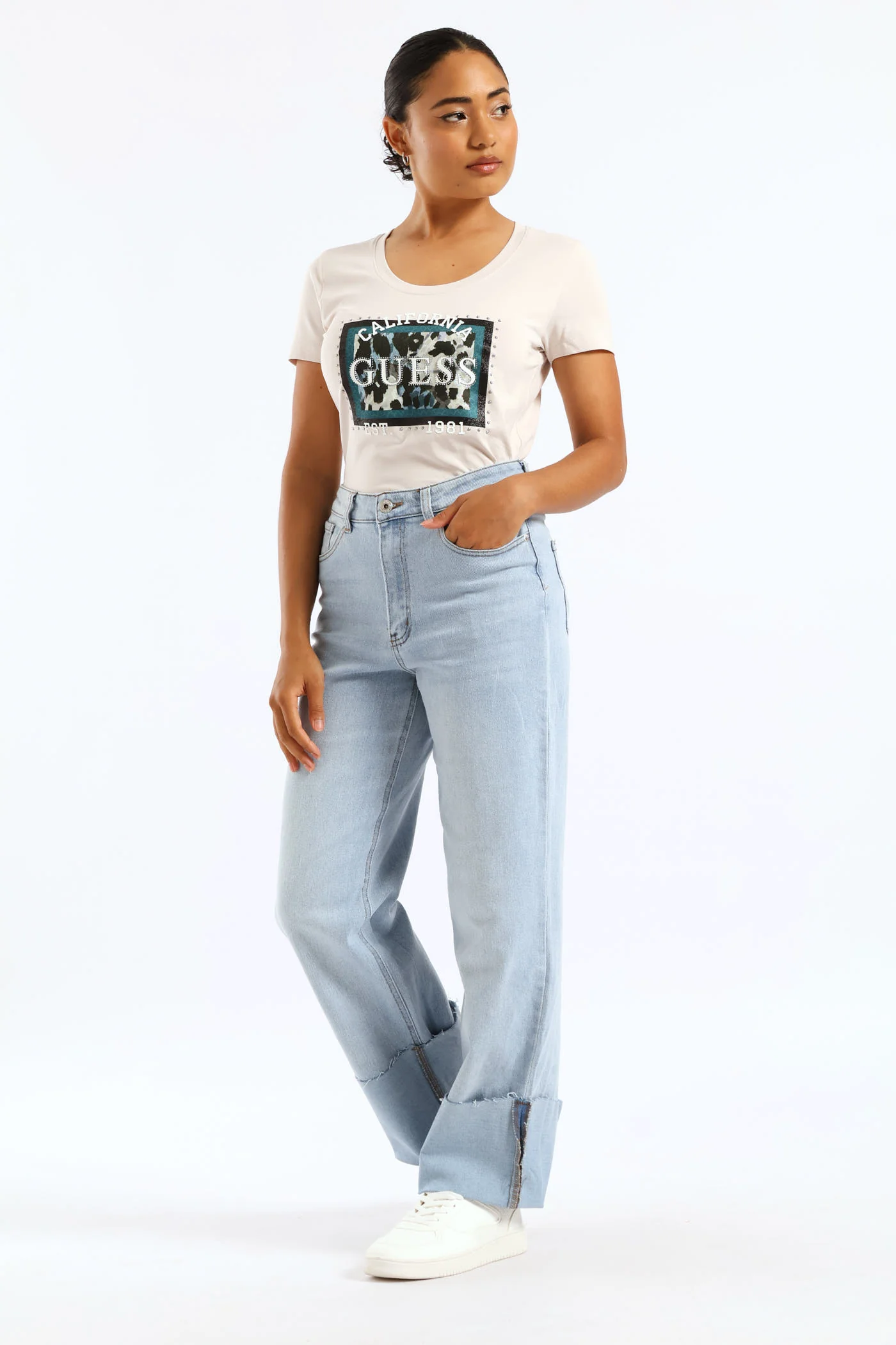 Animalier Boxy Print Tee - Stone - Image 5