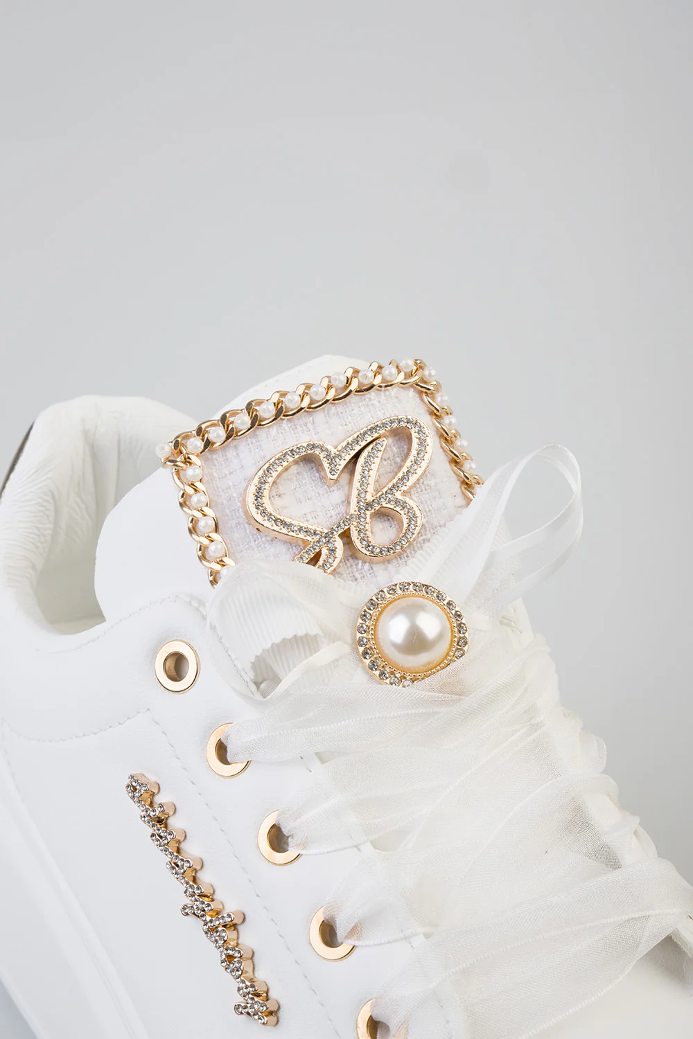 Anita Bow Detail Chunky Sneaker - White - Image 3