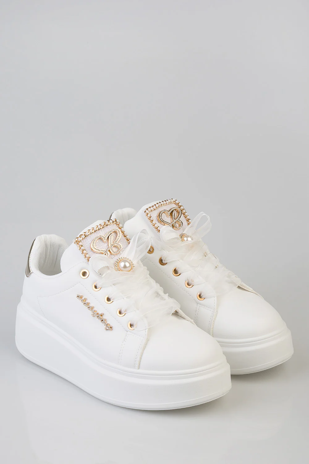 Anita Bow Detail Chunky Sneaker - White - Image 4